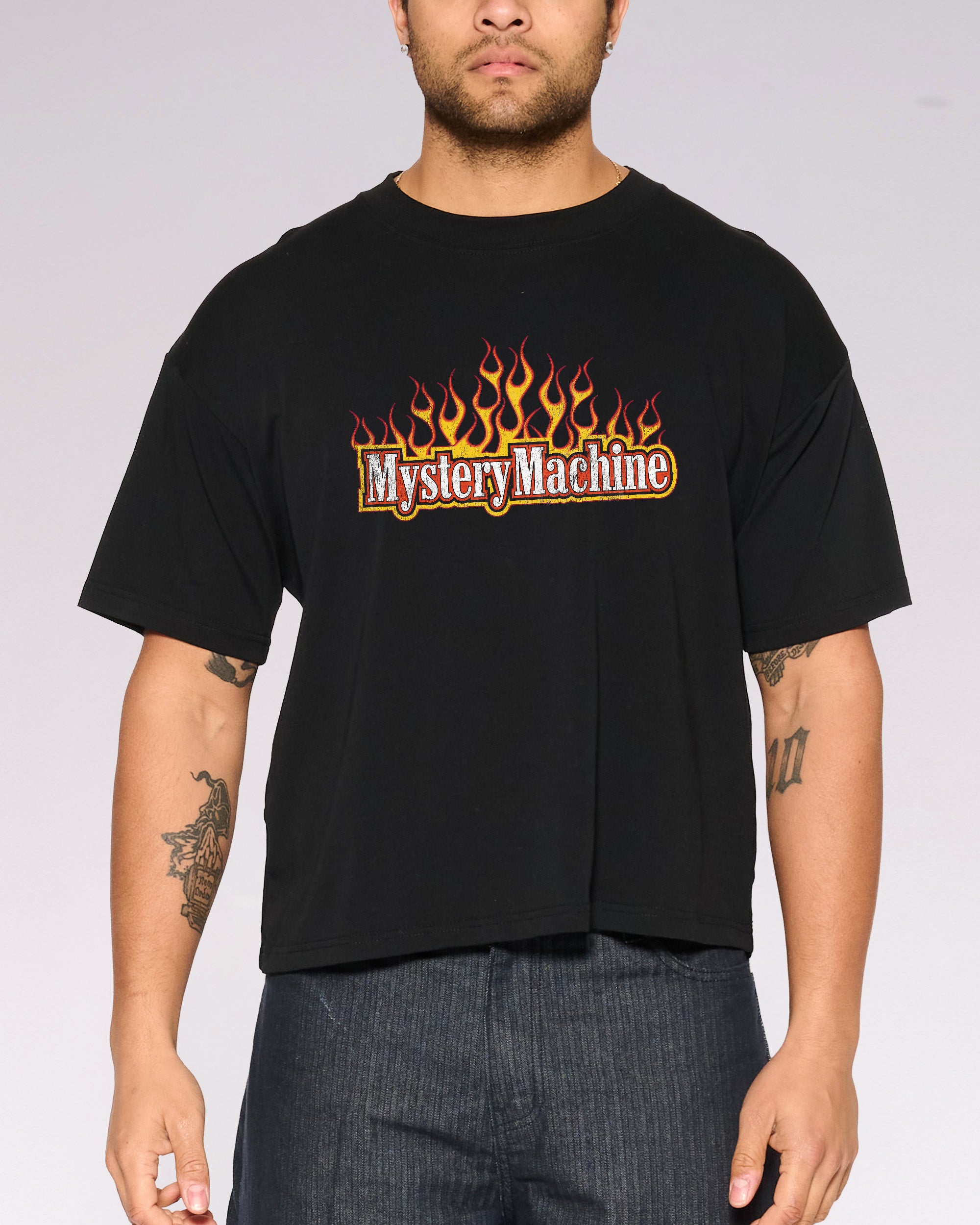 Mystery Machine Black Oversized Crop Tee