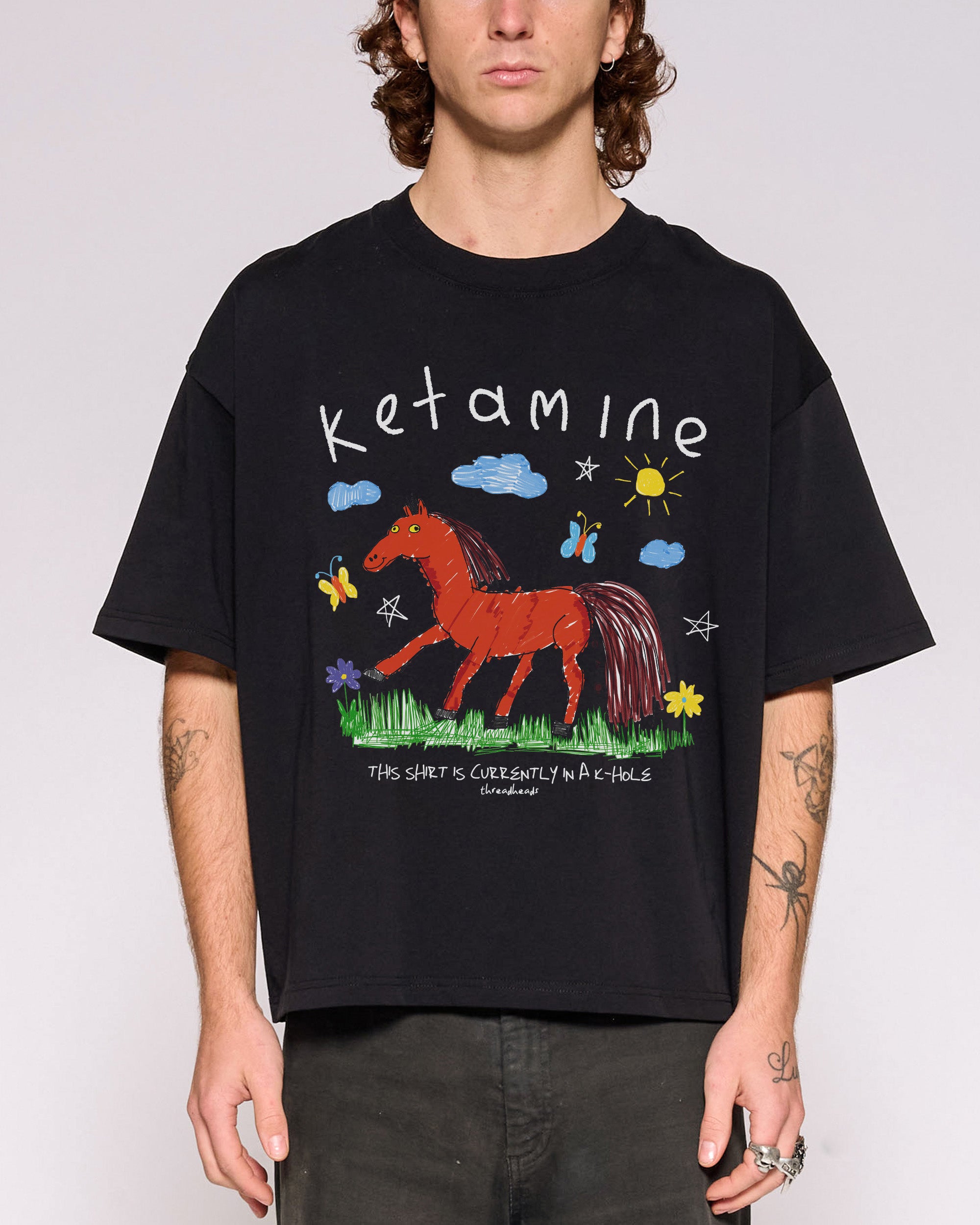 Ketamine Oversized Crop Tee