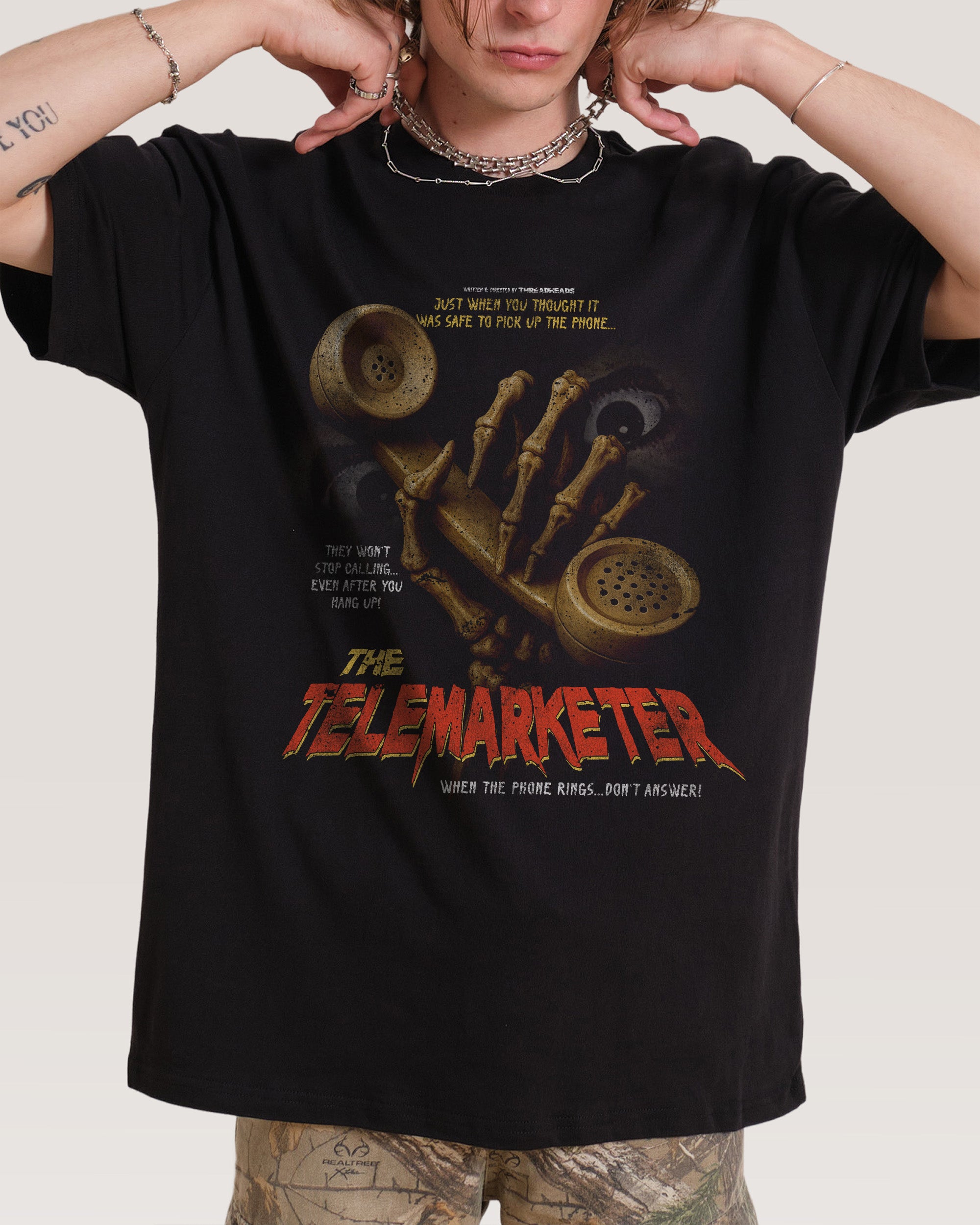 The Telemarketer Black T-Shirt
