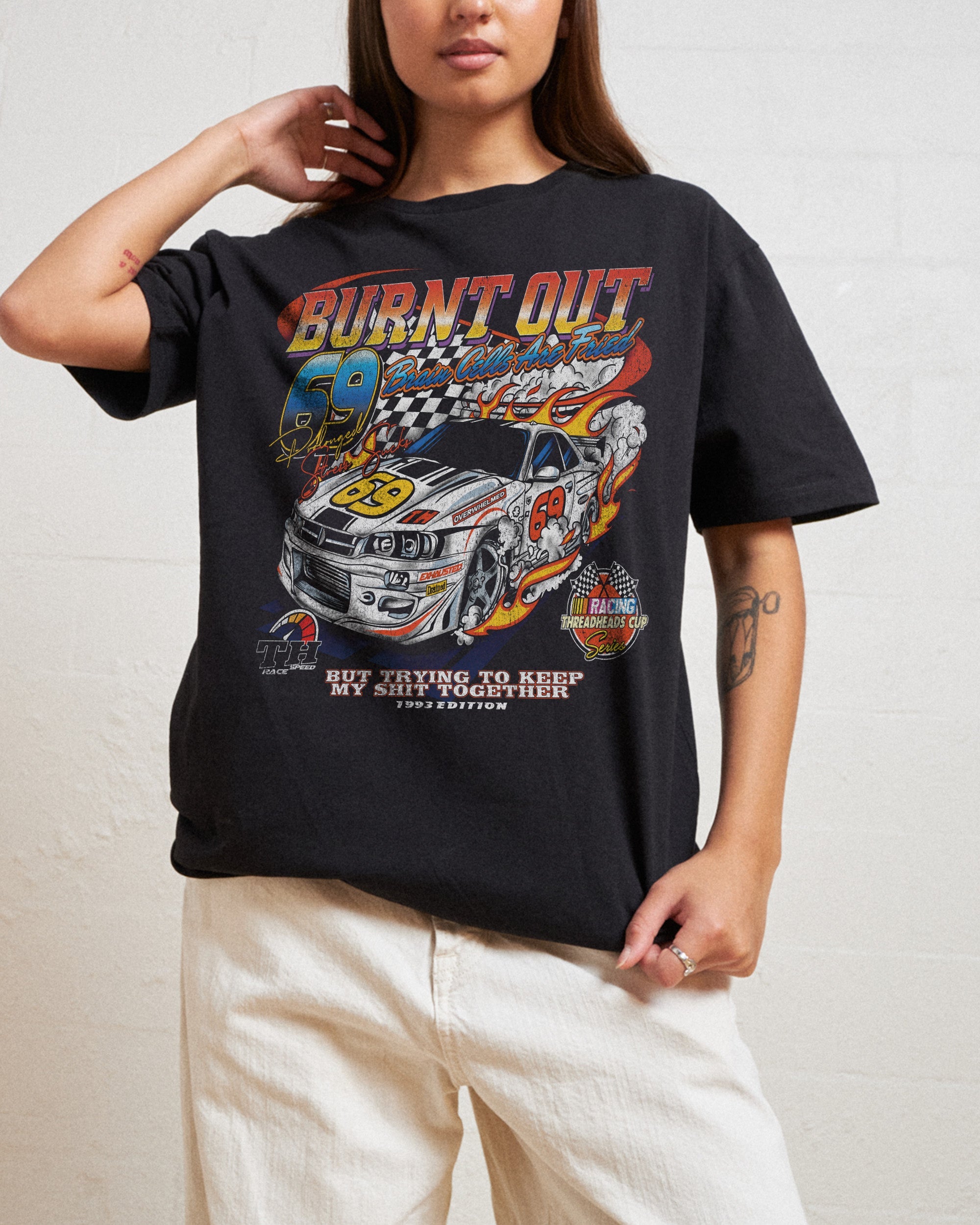 Burnt out T-Shirt Australia Online Black