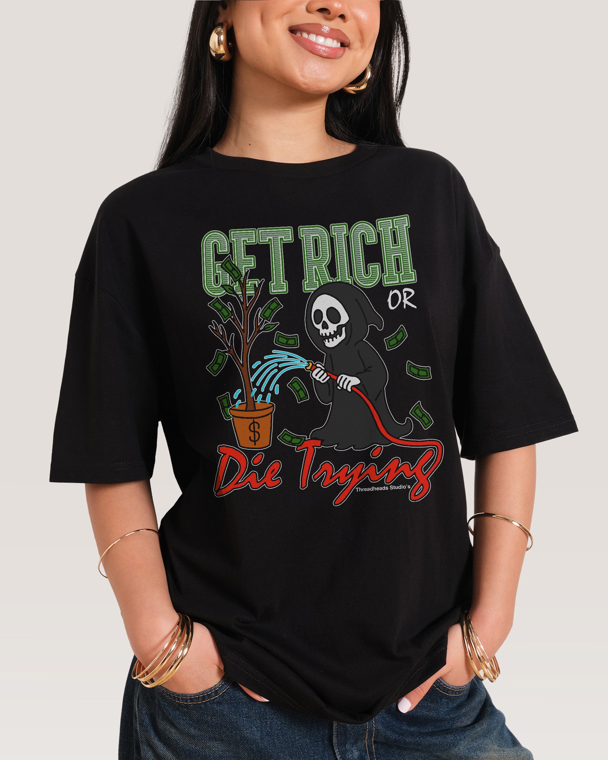 Get Rich or Die Trying Black T-Shirt