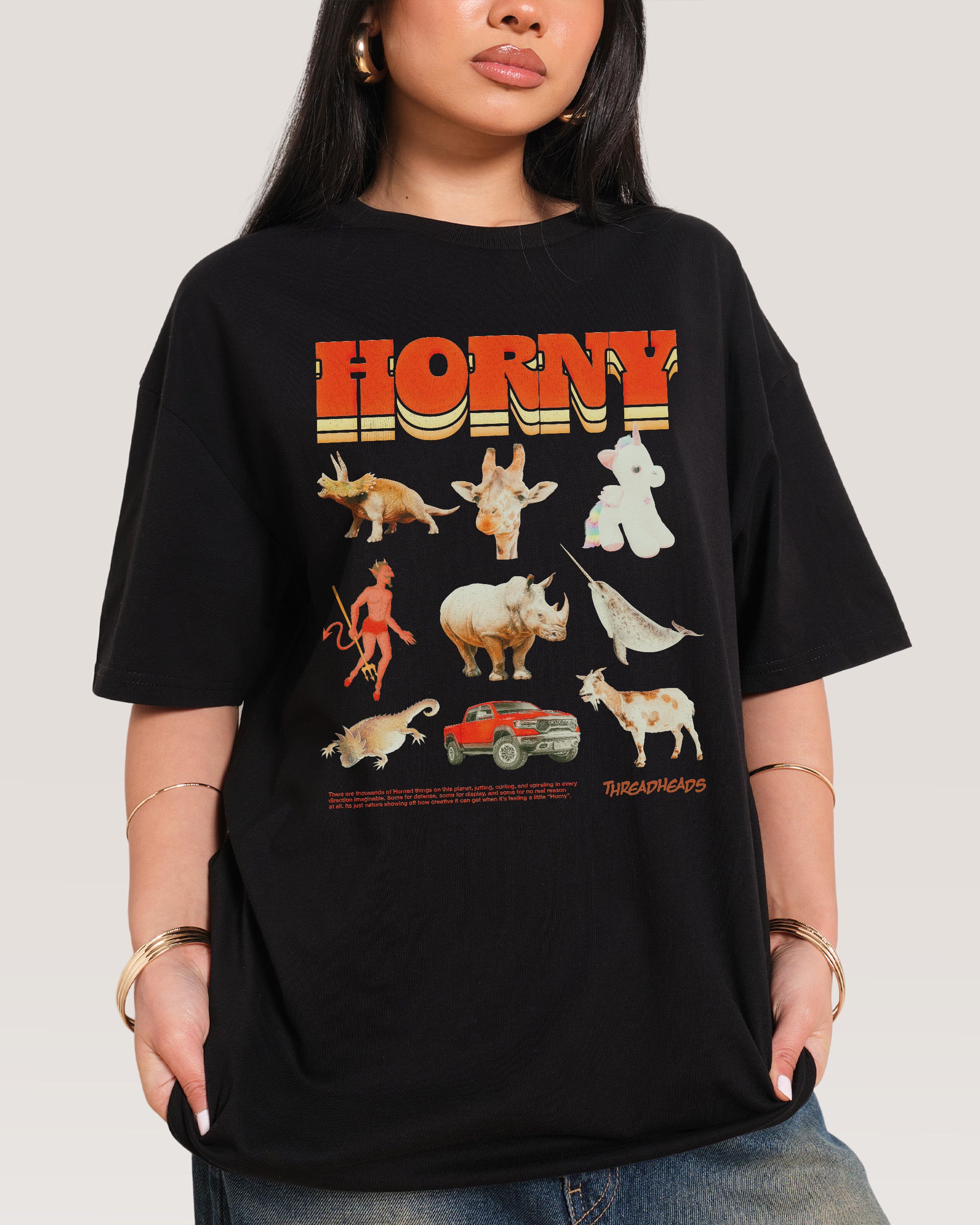 Horny Things Black T-Shirt