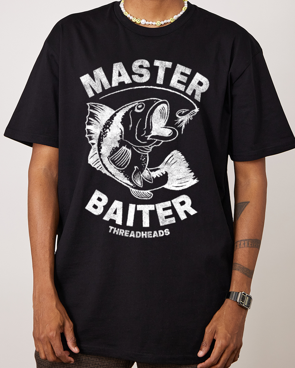 Master Baiter Fishing T-Shirt, S / Black