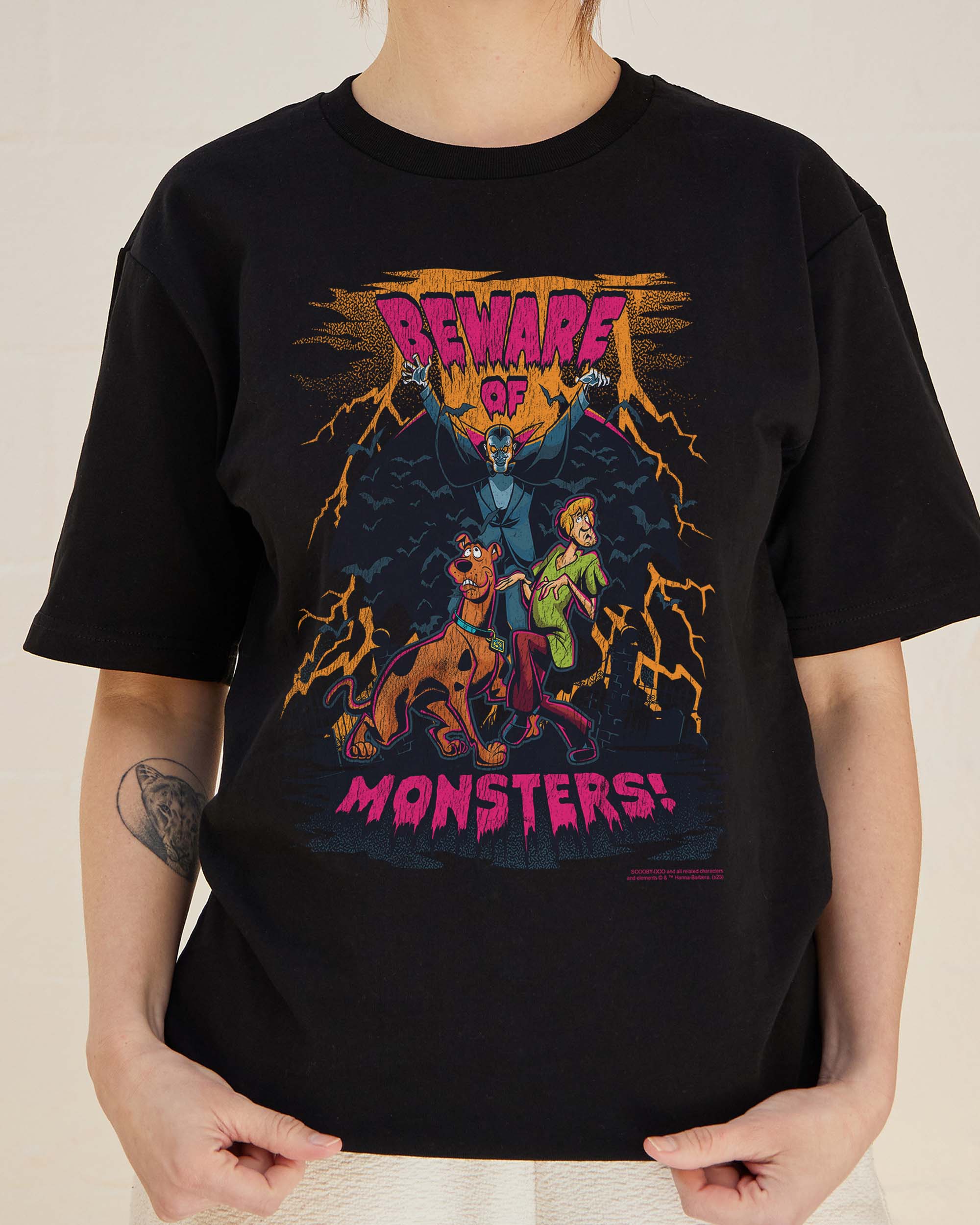 Beware of Monsters T-Shirt Australia Online Black