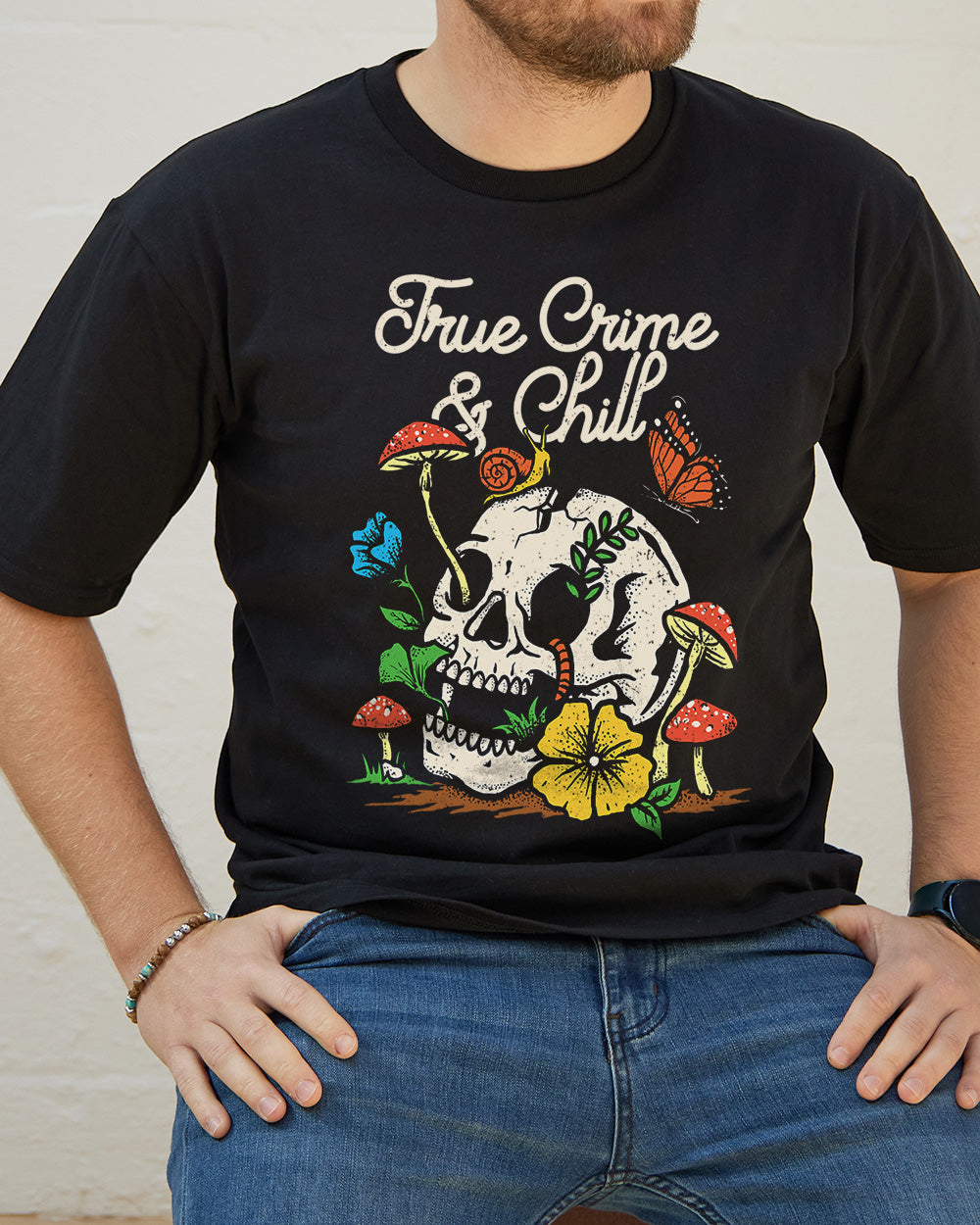 True Crime and Chill T-Shirt Australia Online Black