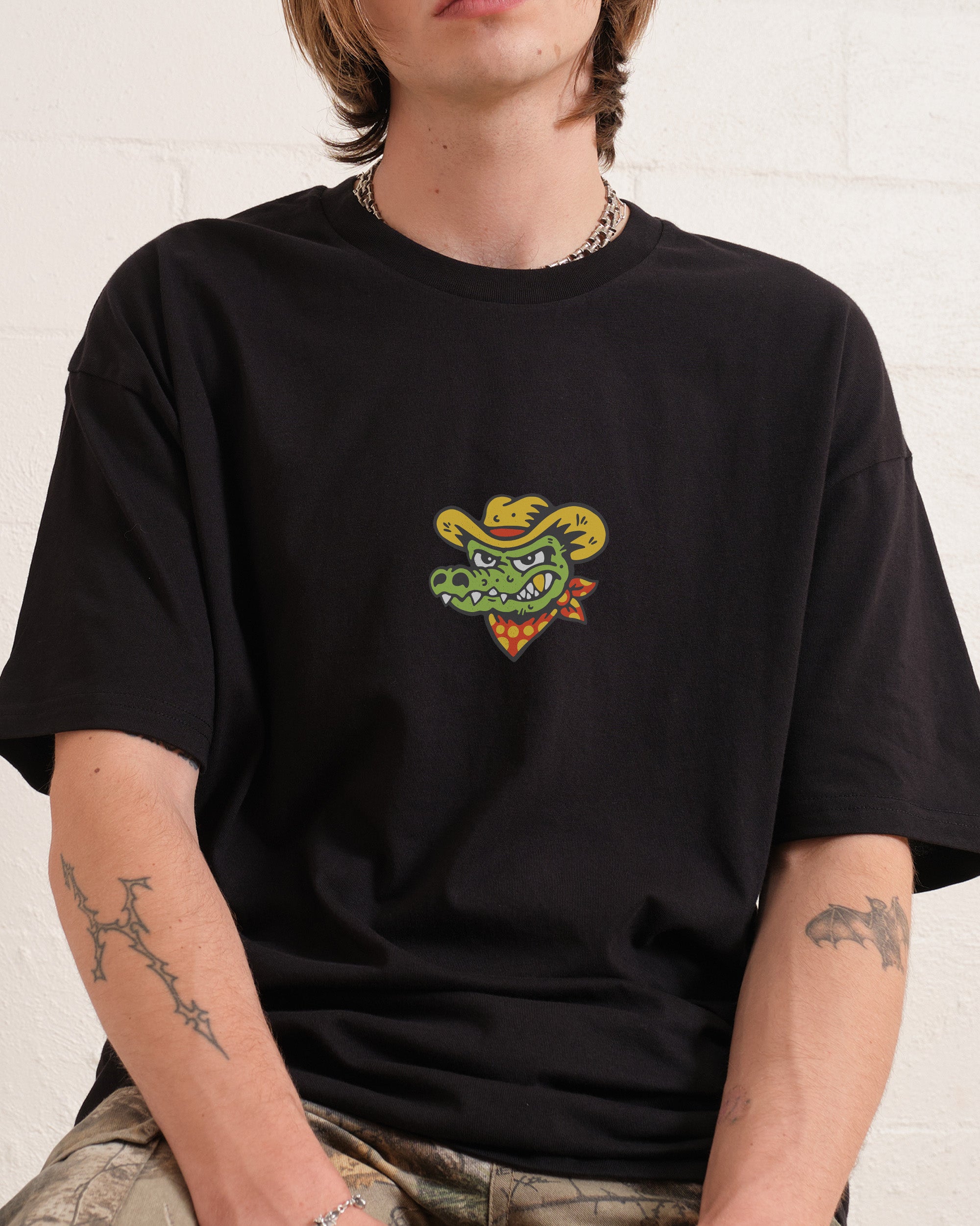 Yee Haw Crocodile T-Shirt Australia Online Black