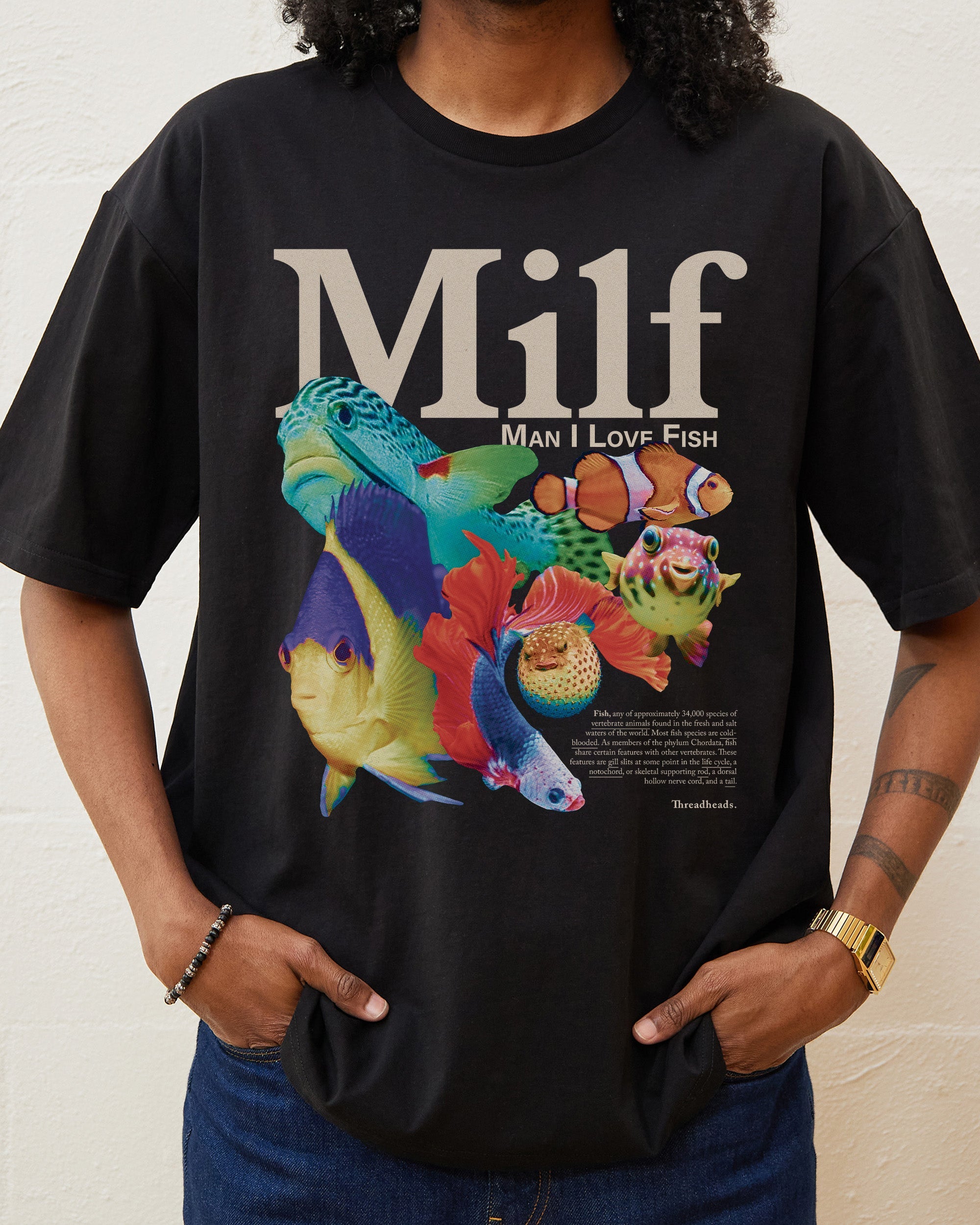 Man I Love Fish T-Shirt Australia Online Black