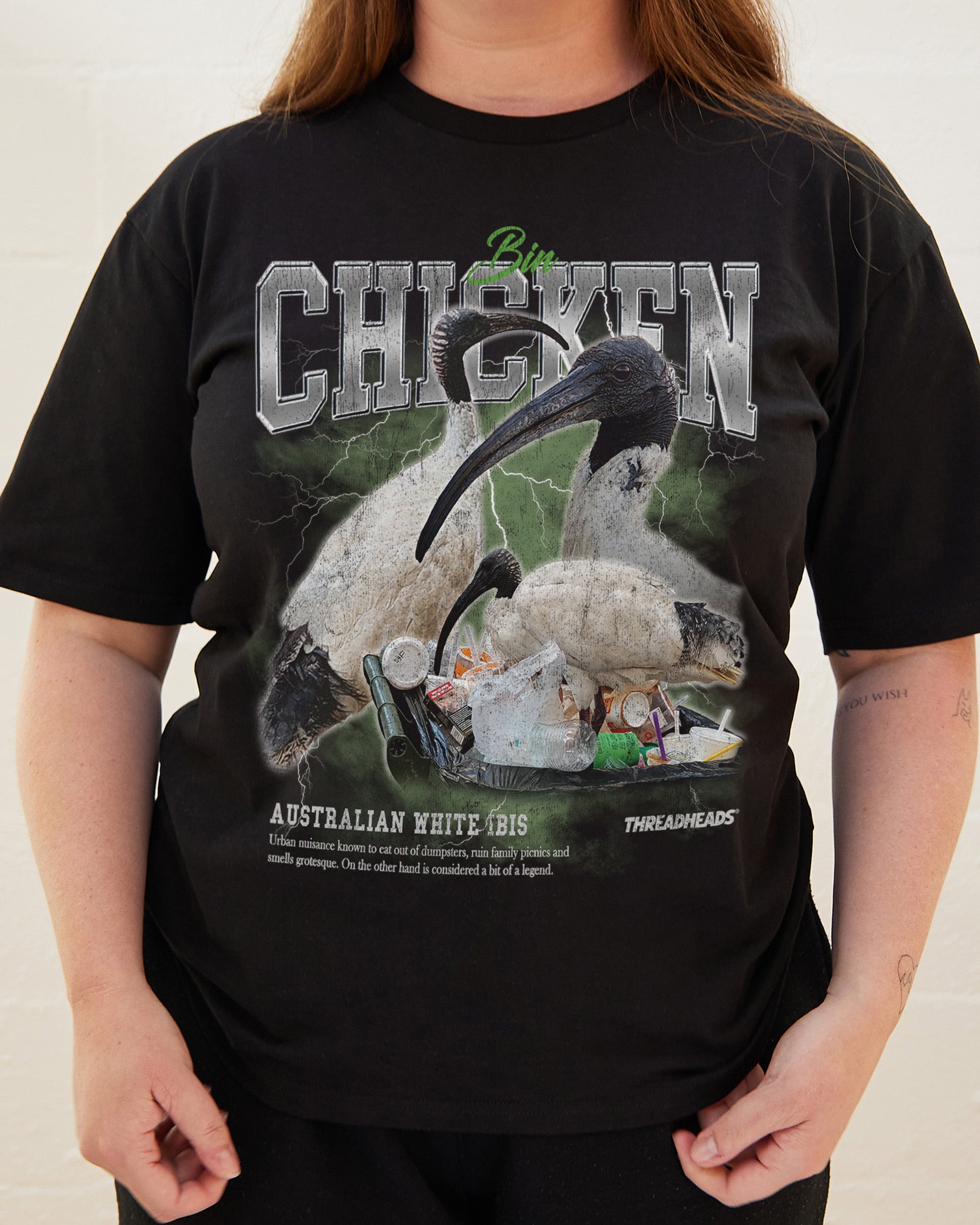 Vintage Bin Chicken T-Shirt Australia Online Black