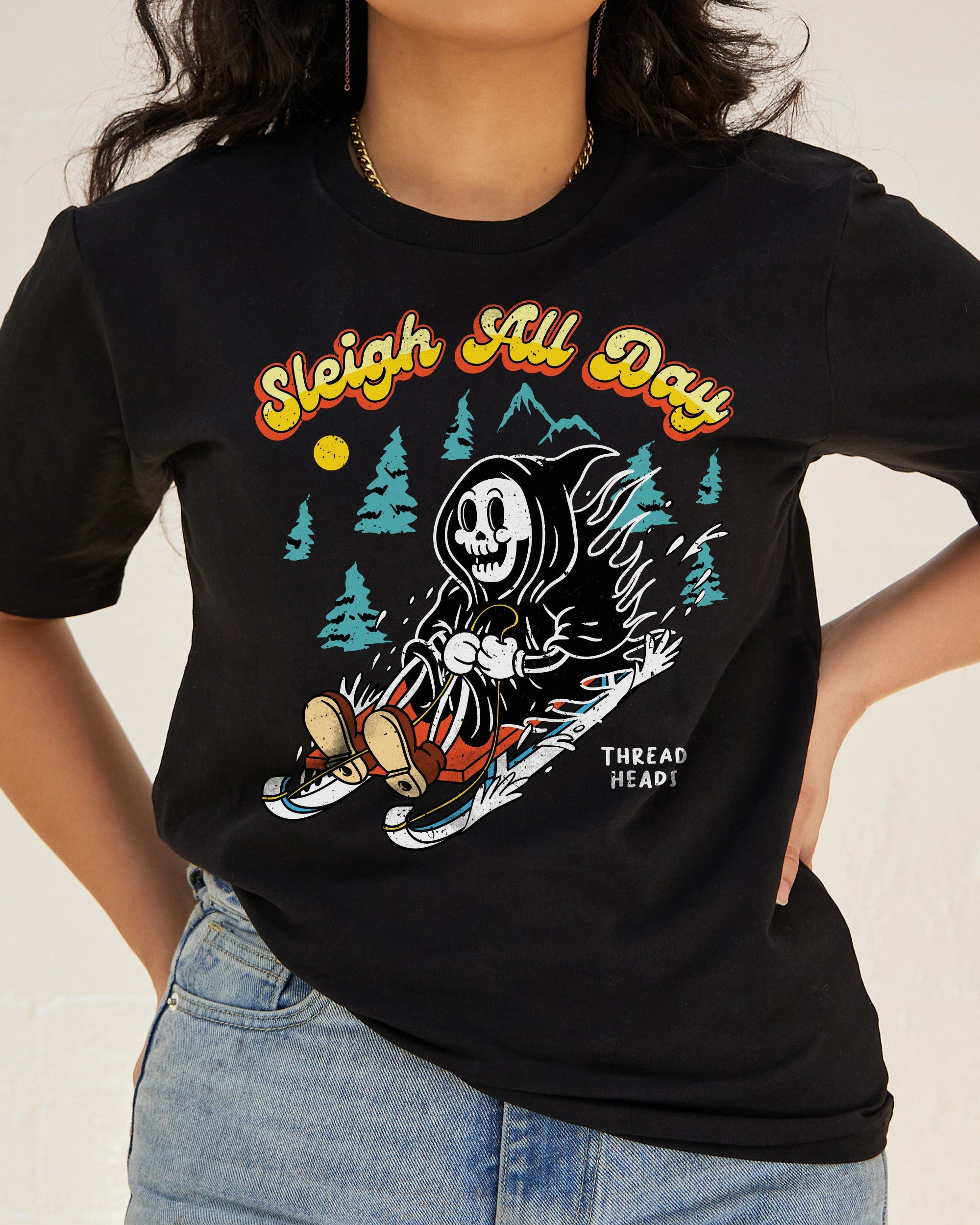 Sleigh All Day T-Shirt Australia Online Black