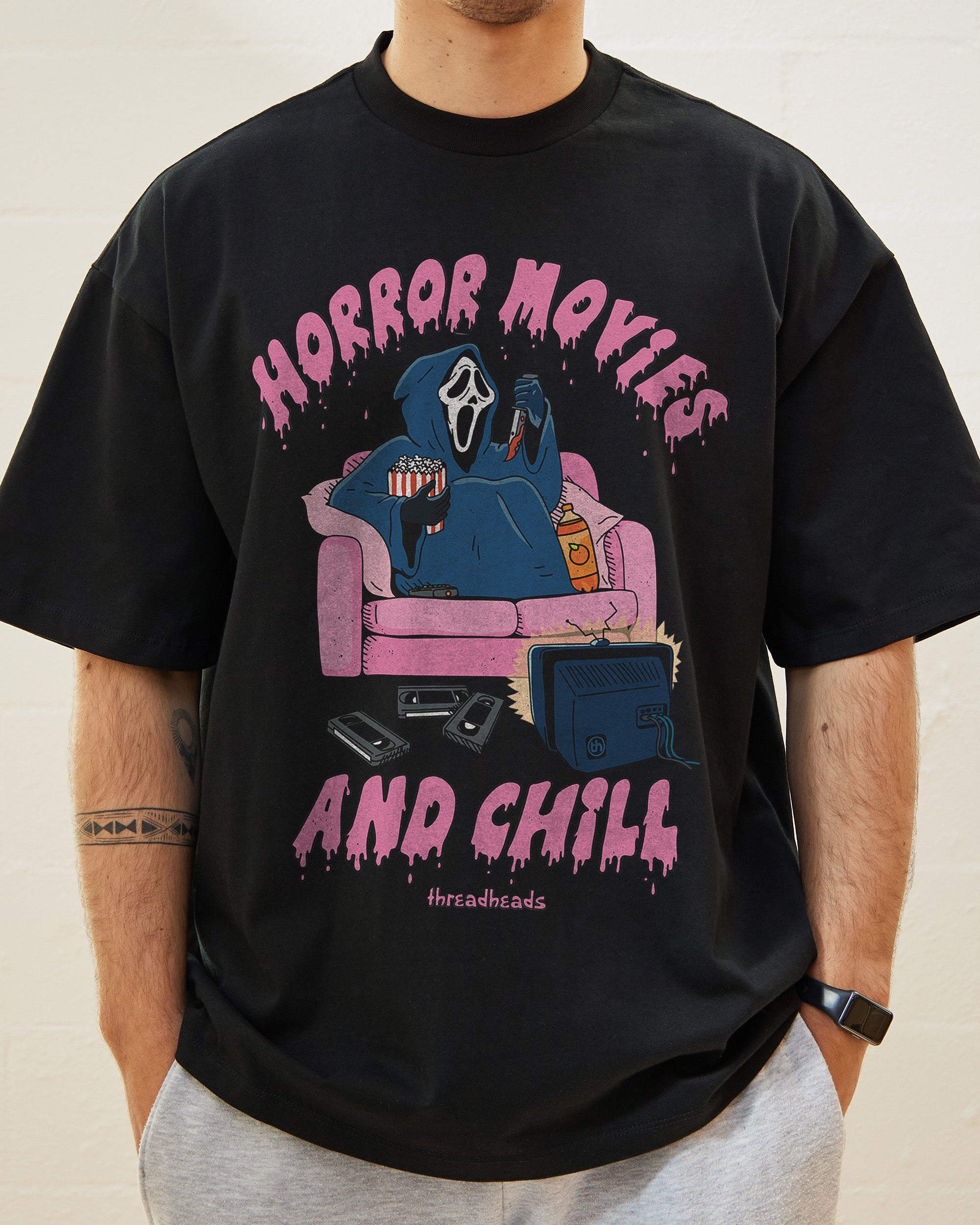 Horror Movies And Chill Oversized Tee