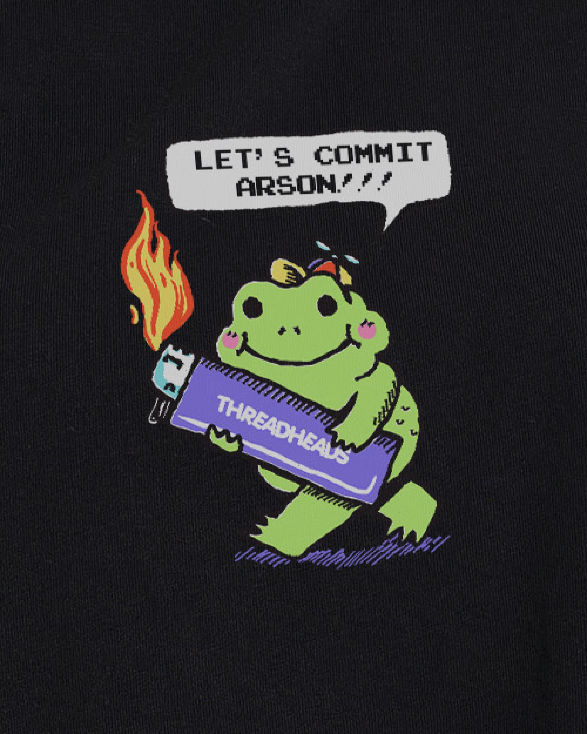 Let's Commit Arson Crop Jumper Australia Online Black