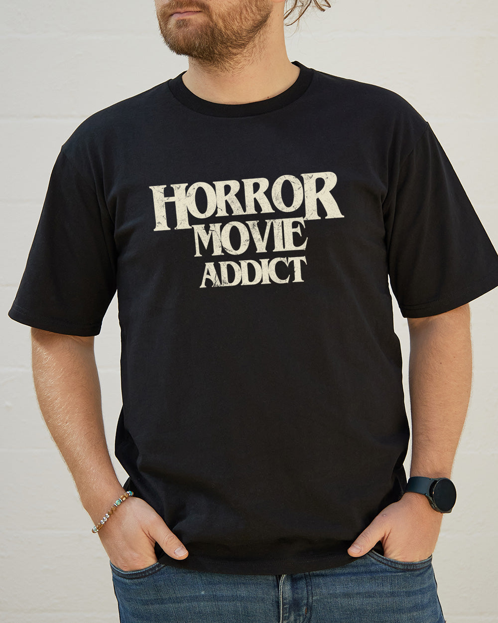 Horror Movie Addict T-Shirt Australia Online Black