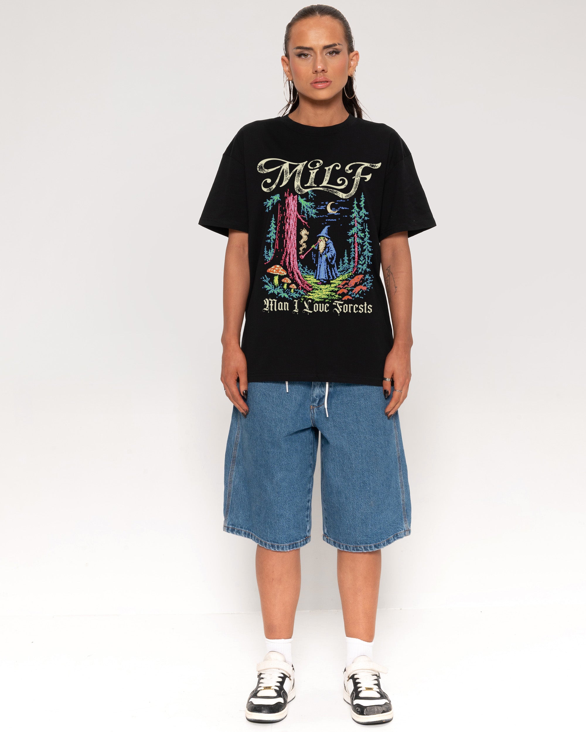 Man I Love Forests Black T-Shirt