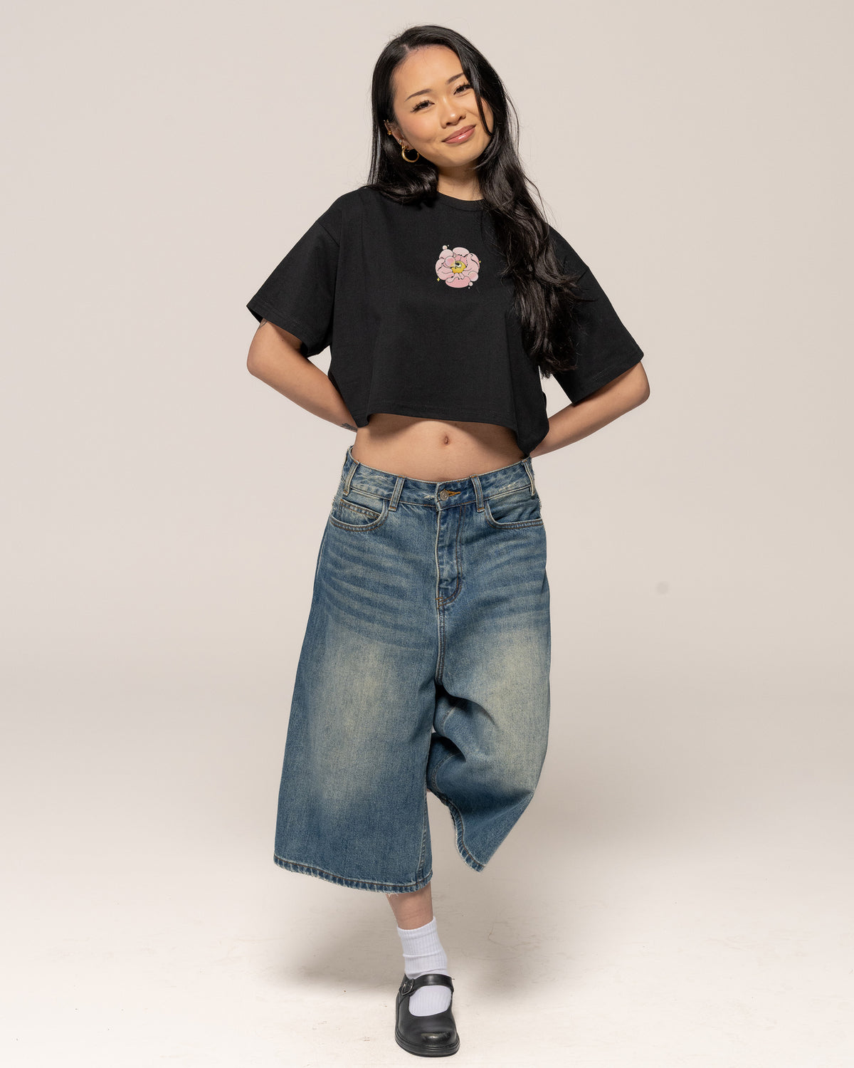 Bubble Blossom Crop Tee