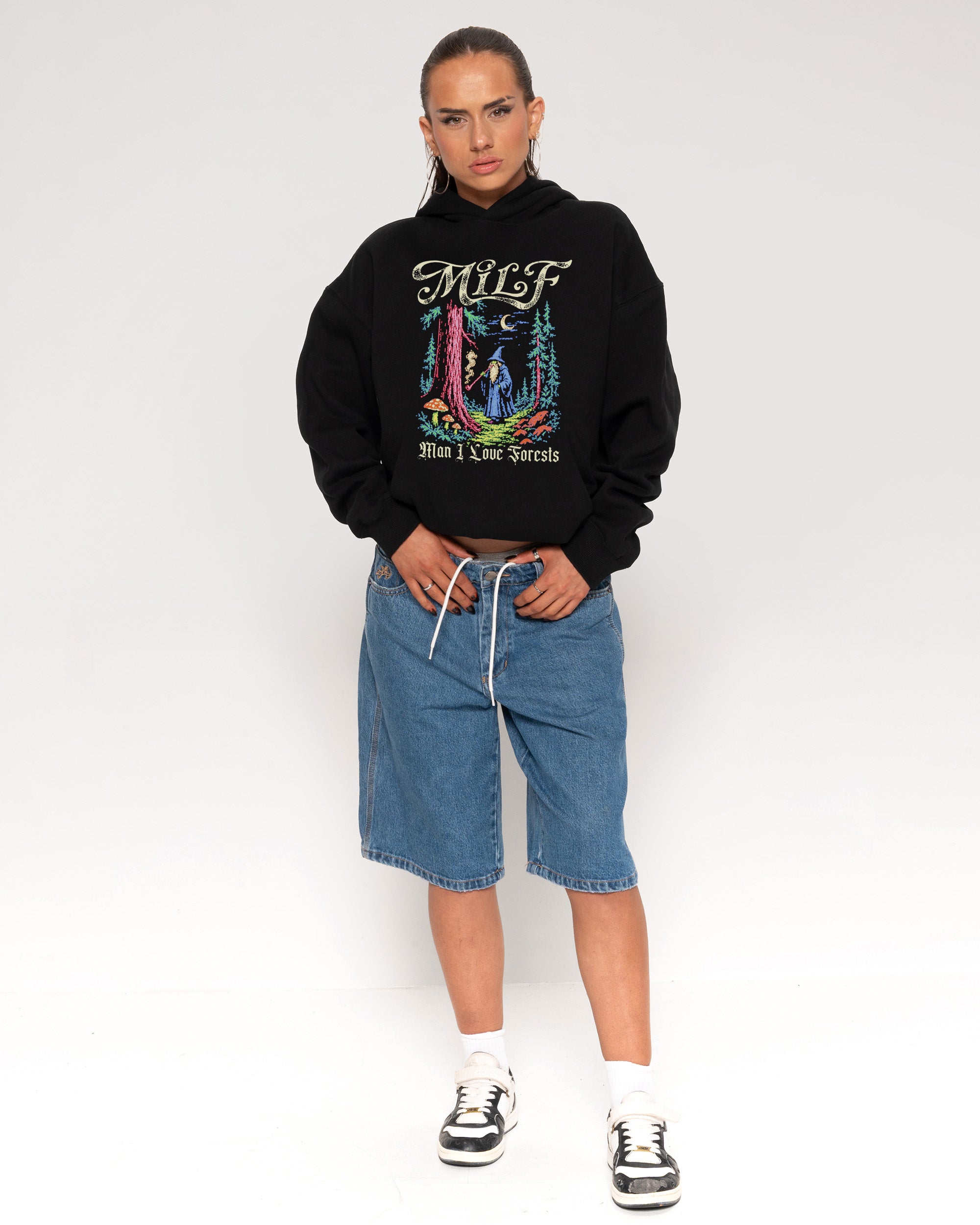 Man I Love Forests Black Hoodie