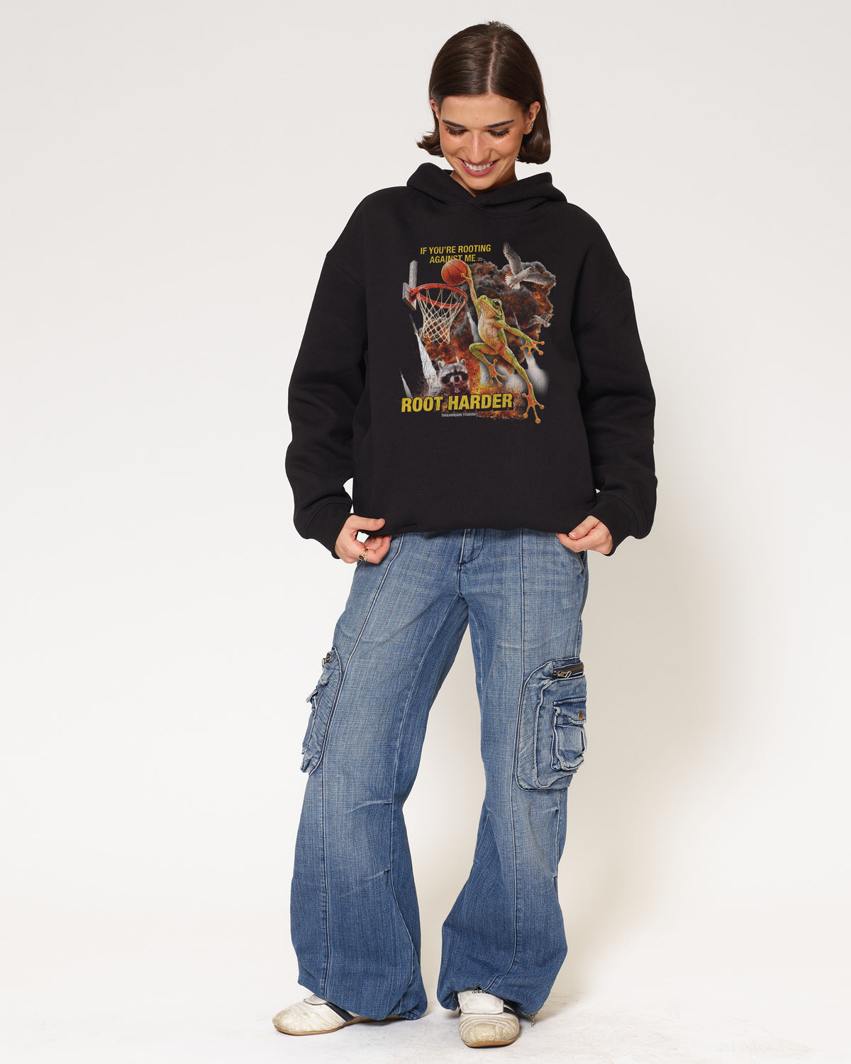 Root Harder Black Hoodie