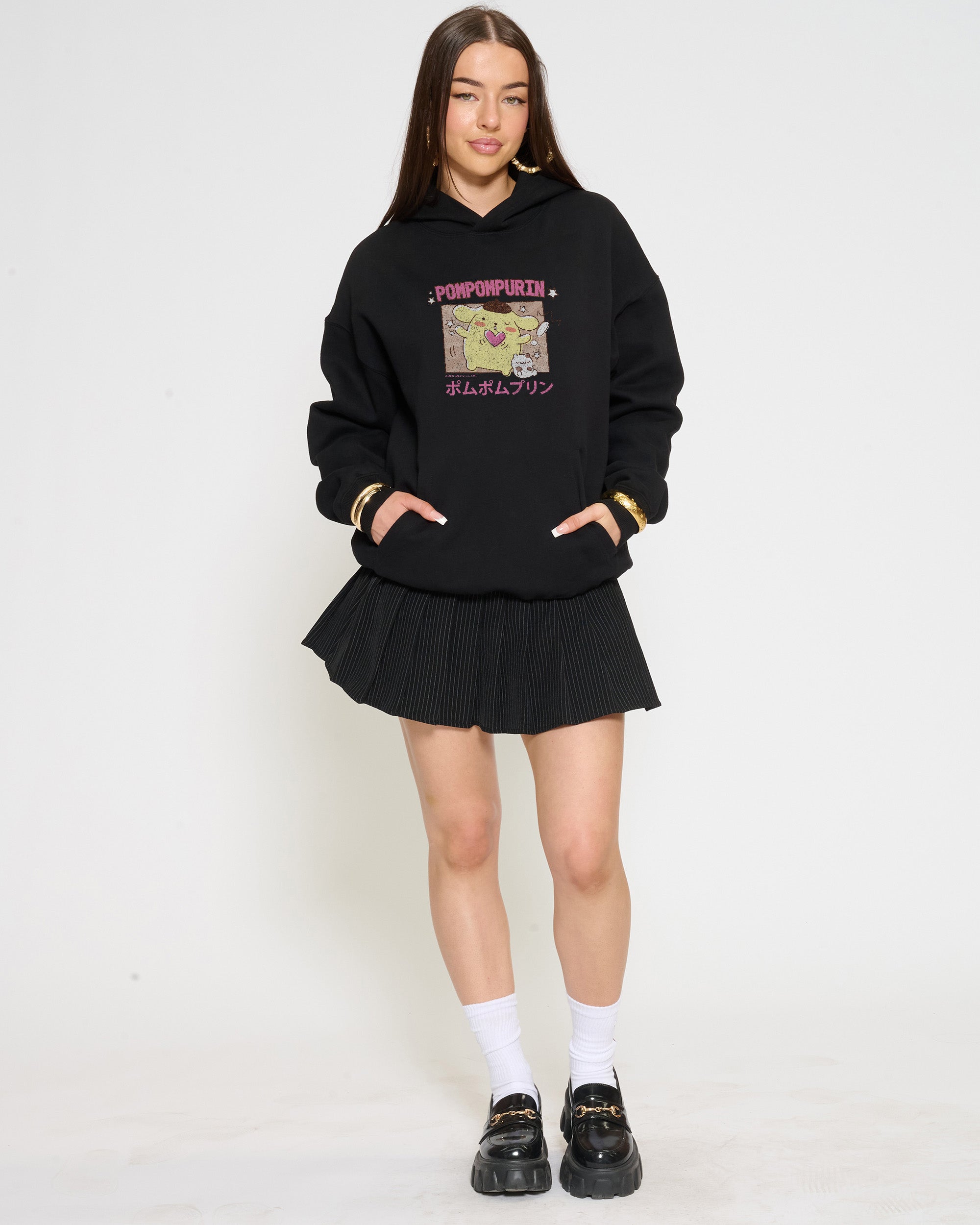 Pompompurin Kawaii Hoodie Official Hello Kitty and Friends collab Threadheads