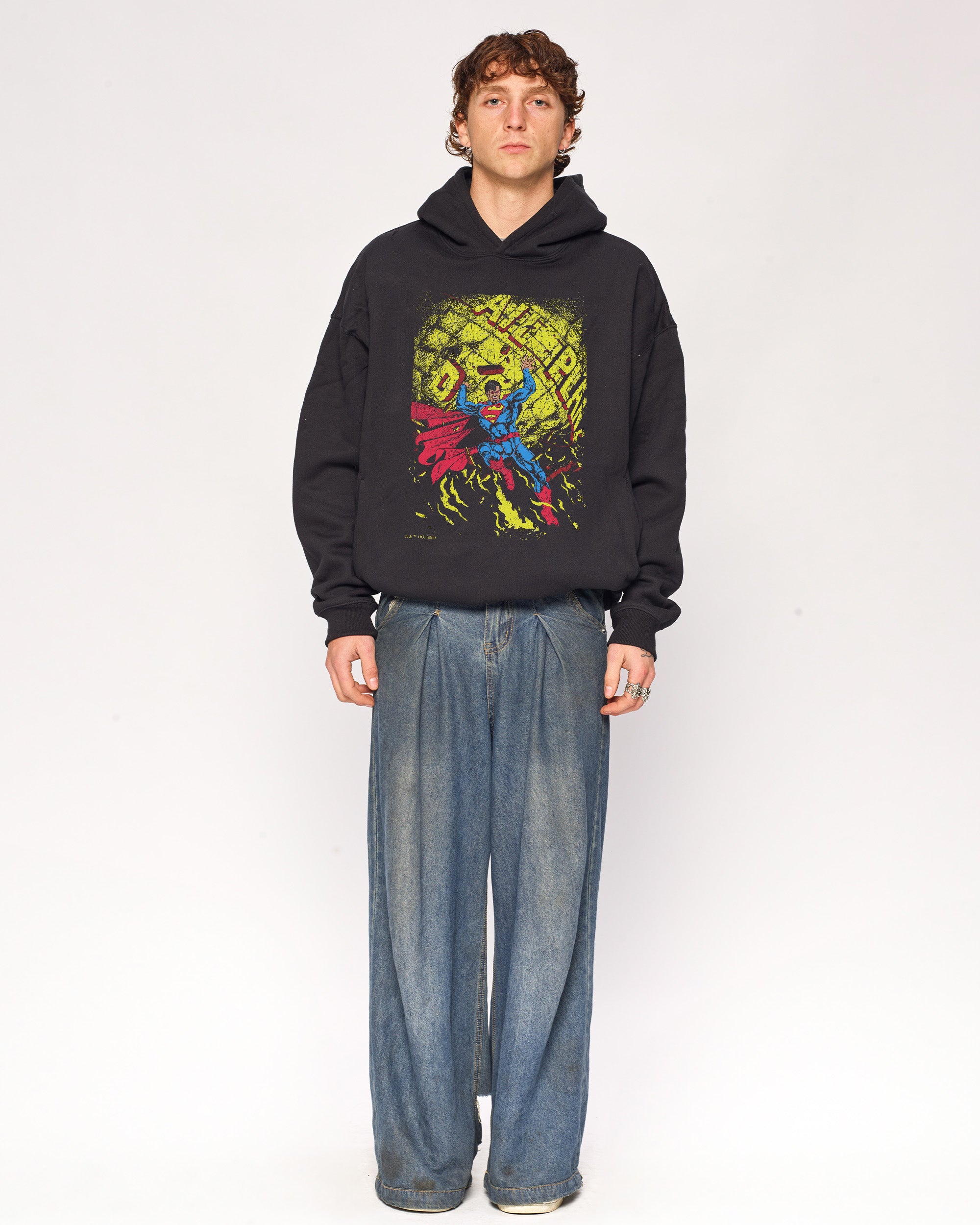 Superman Fire Hoodie Threadheads Australia Online