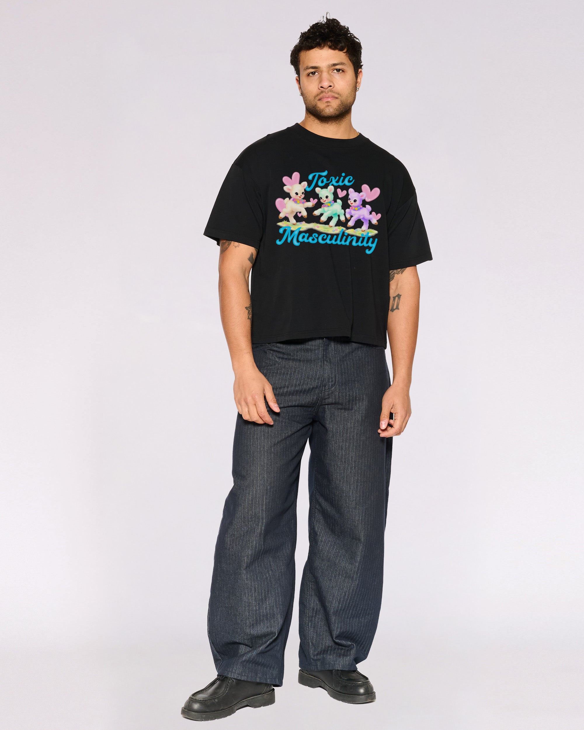 Toxic Masculinity Oversized Crop Tee
