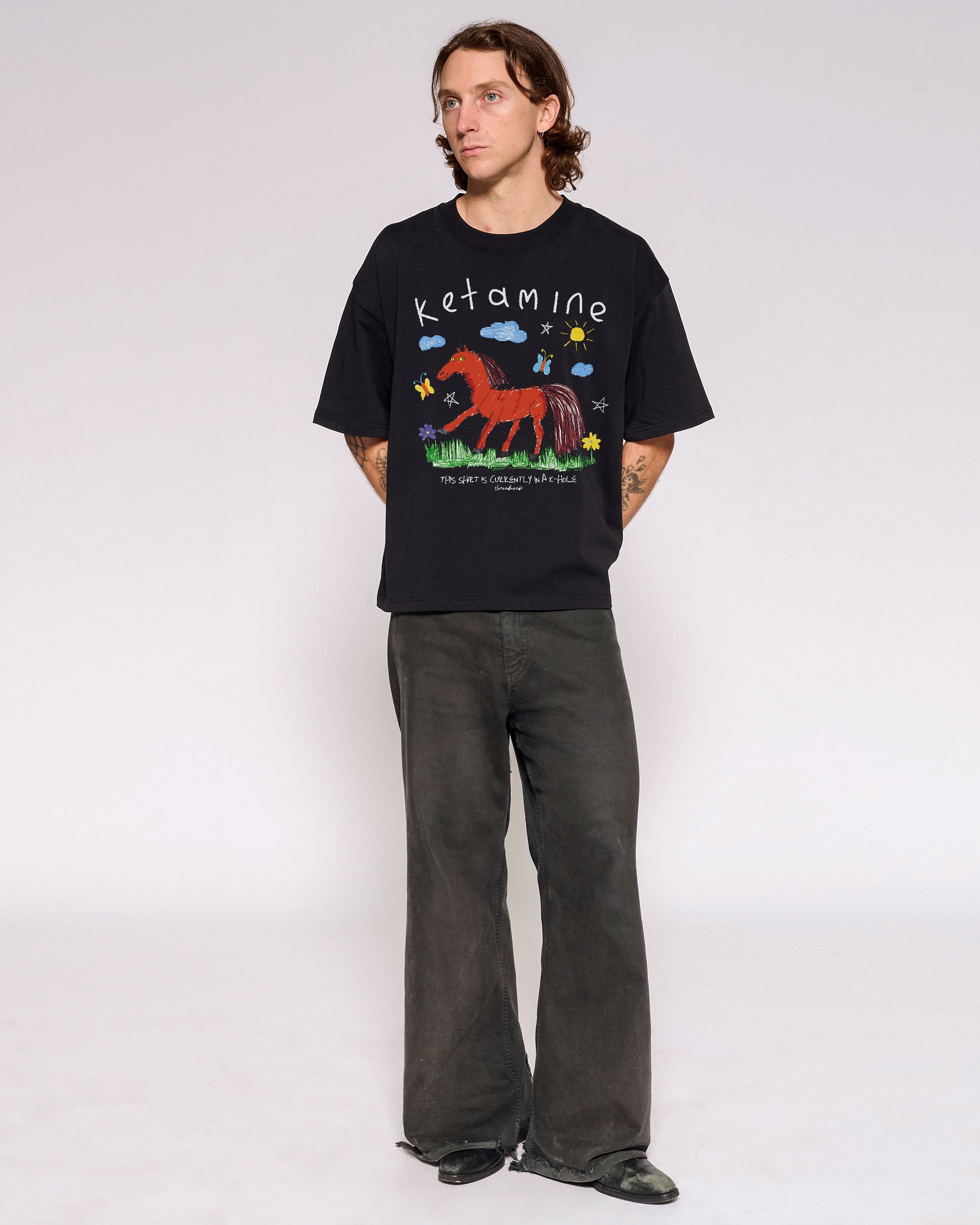 Ketamine Oversized Crop Tee