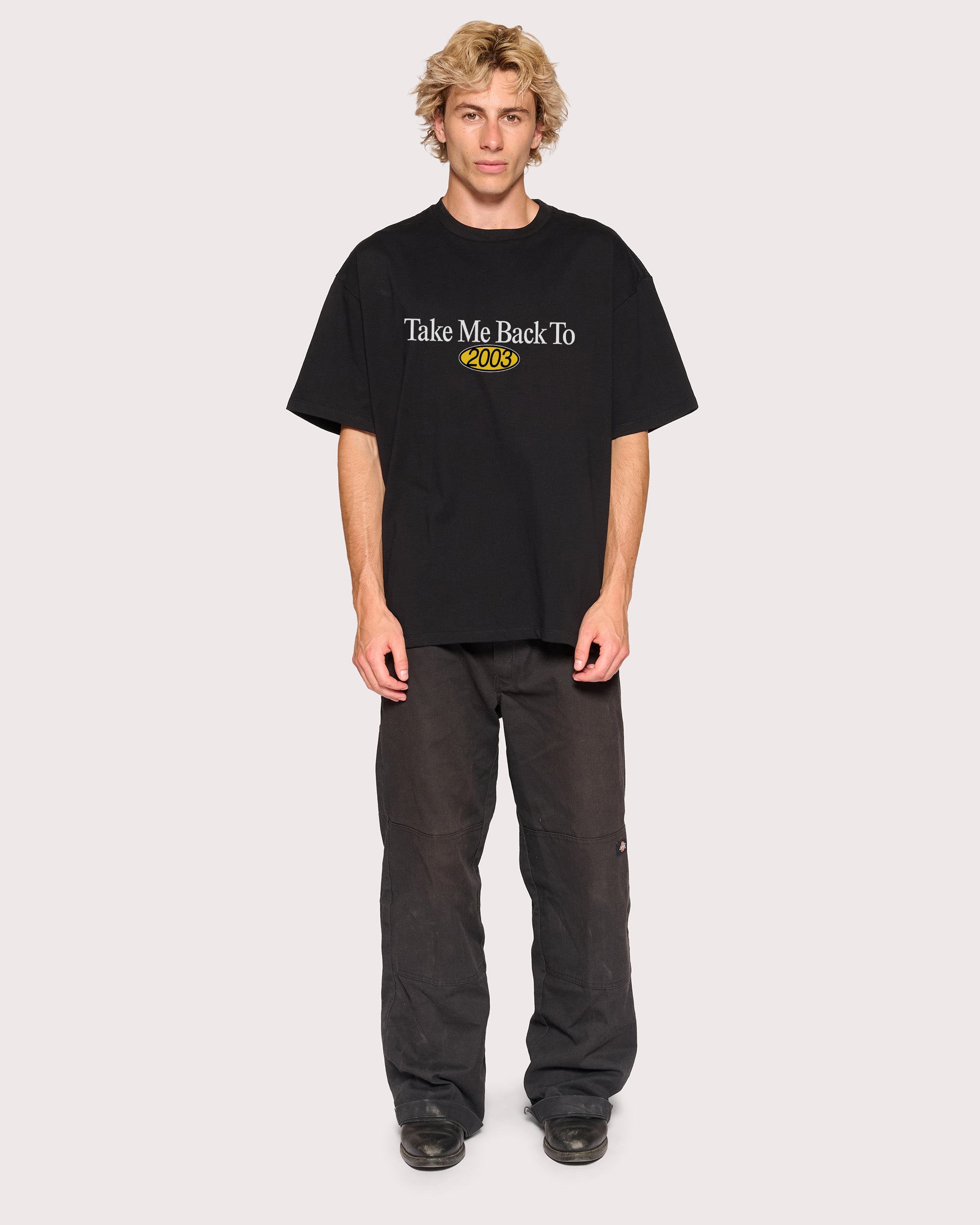 Back to 2003 Black Oversized Tee