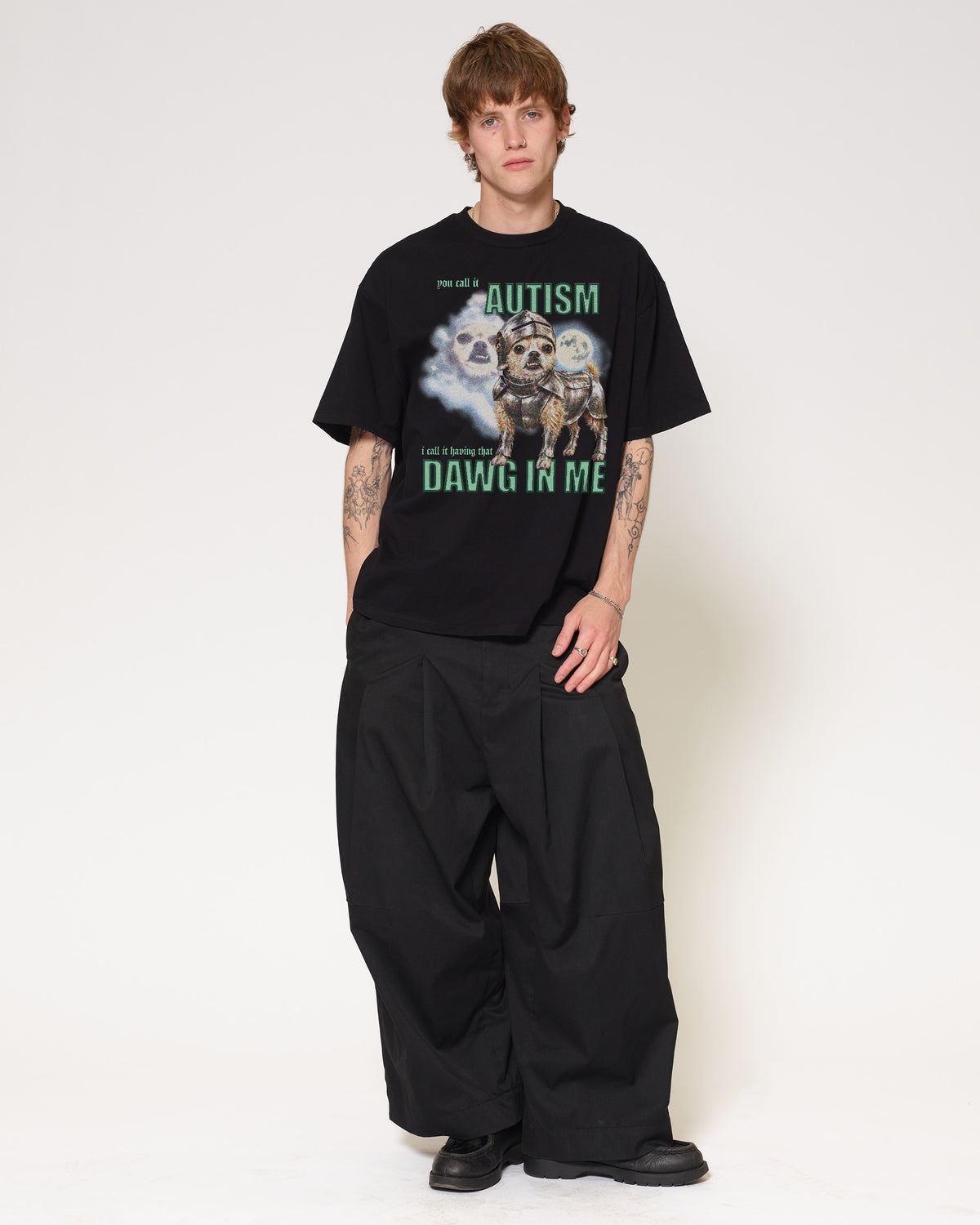 Dawg in Me Black Oversized Tee