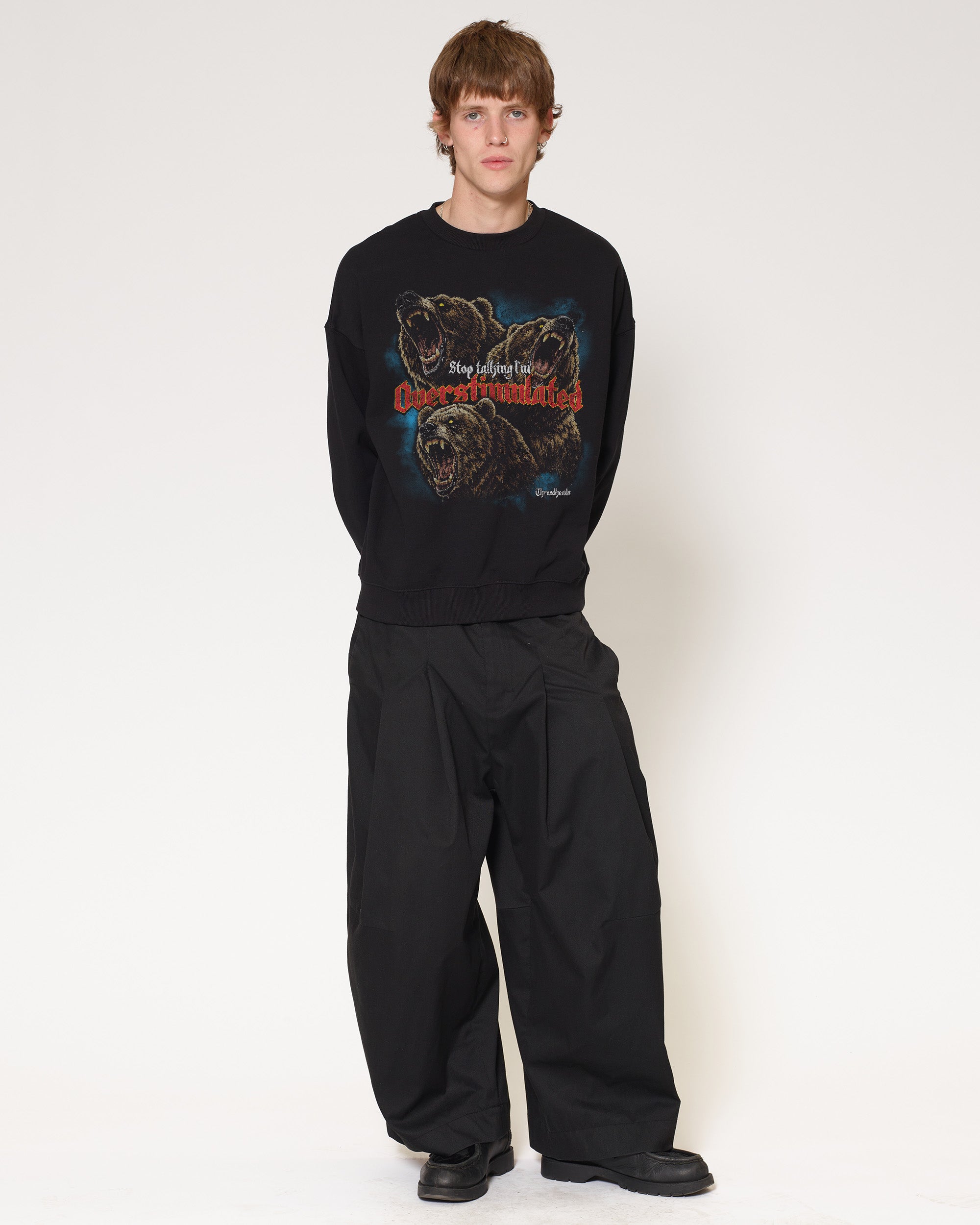 I’m Overstimulated Black Sweatshirt