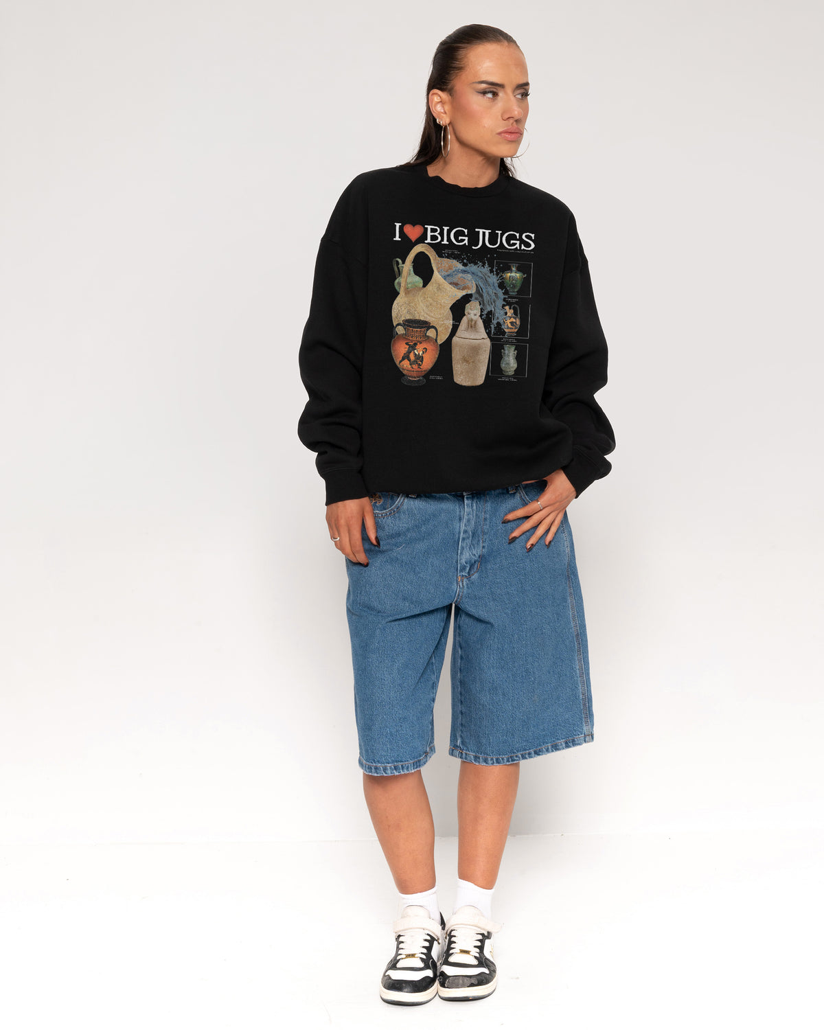 I Love Big Jugs Black Sweatshirt