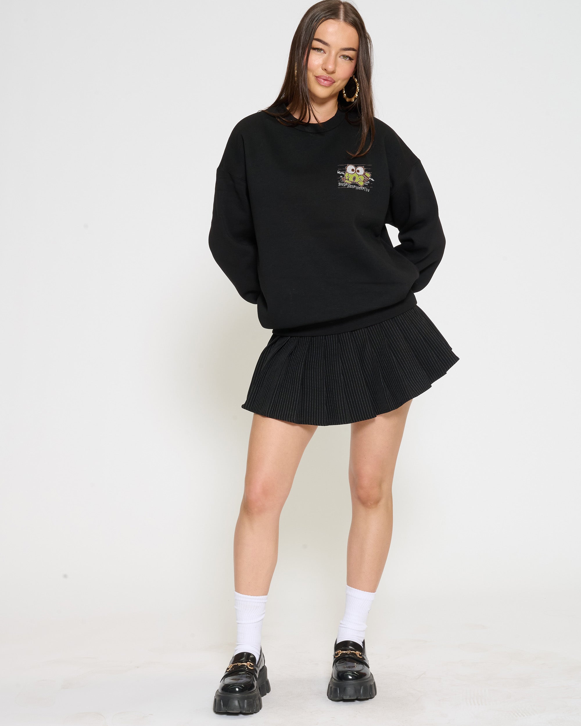 Keroppi Scribble Sweatshirt Official Hello Kitty and Friends collab Threadheads