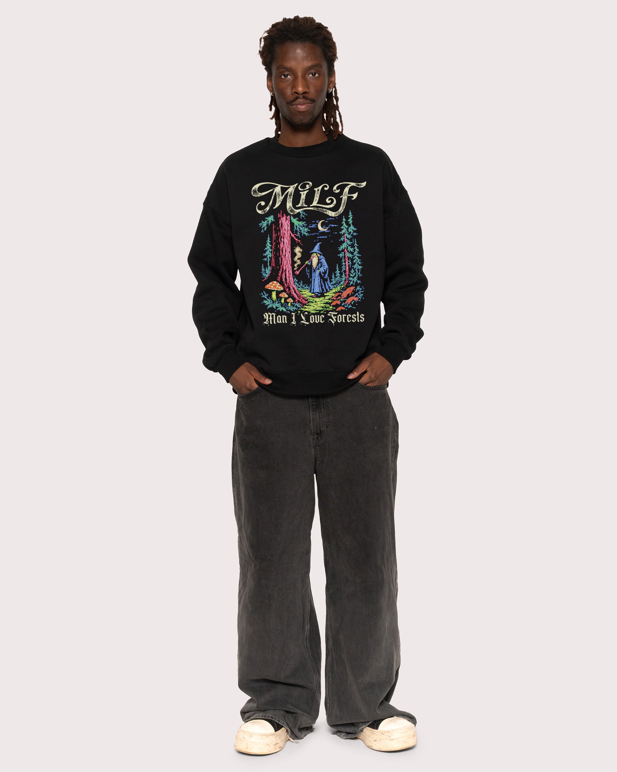 Man I Love Forests Black Sweatshirt