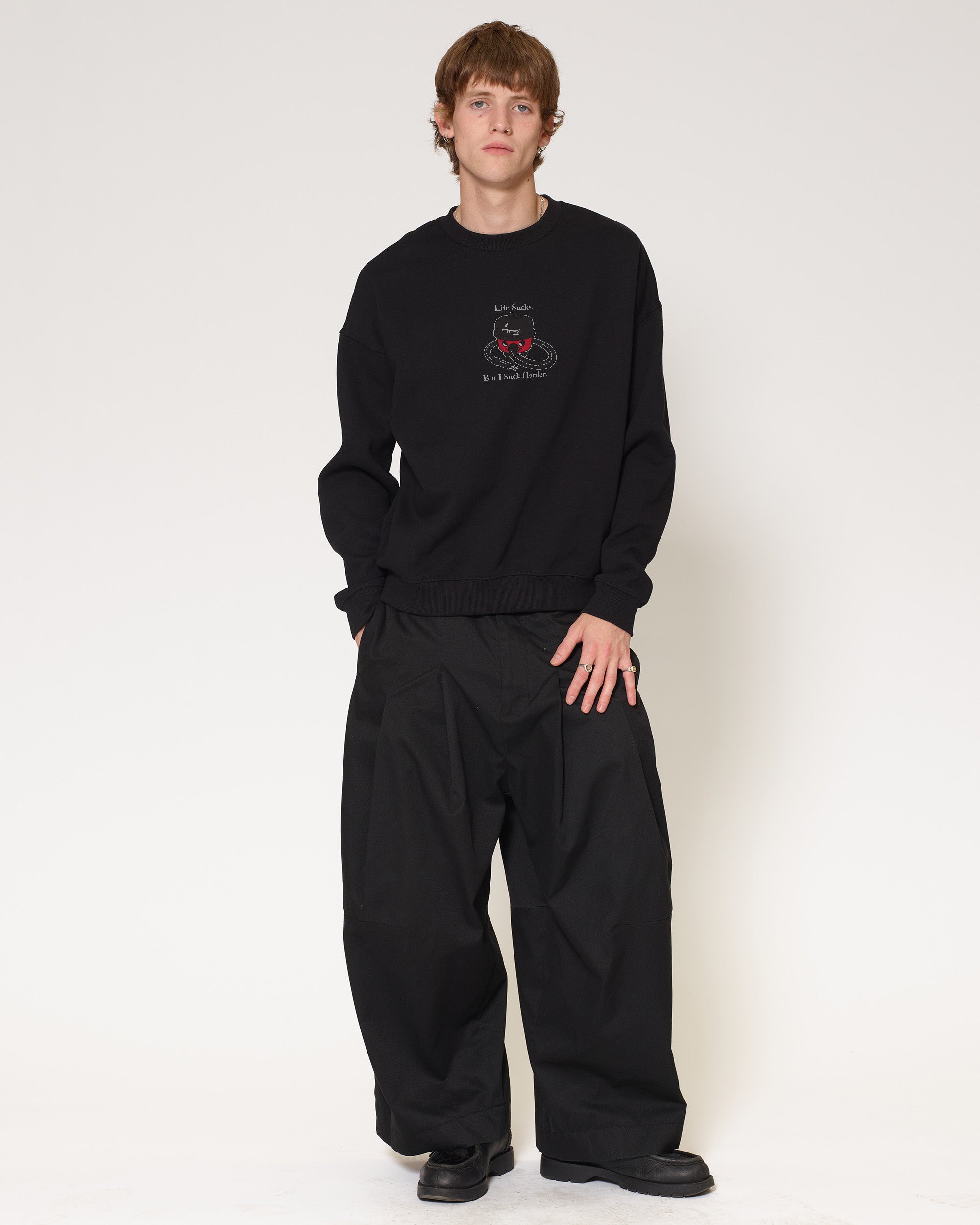 Life Sucks Black Sweatshirt