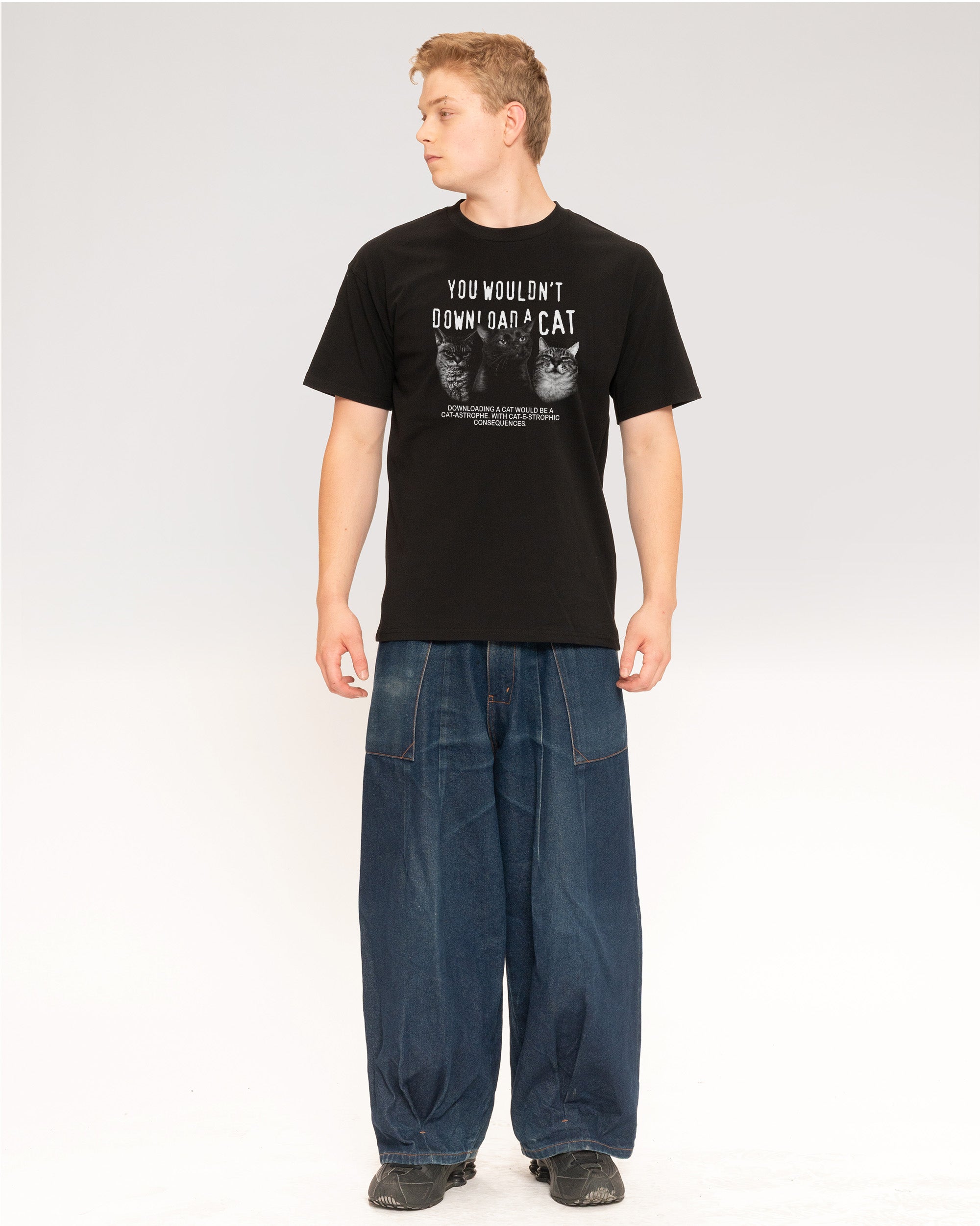 You Wouldn’t Download a Cat Black T-Shirt