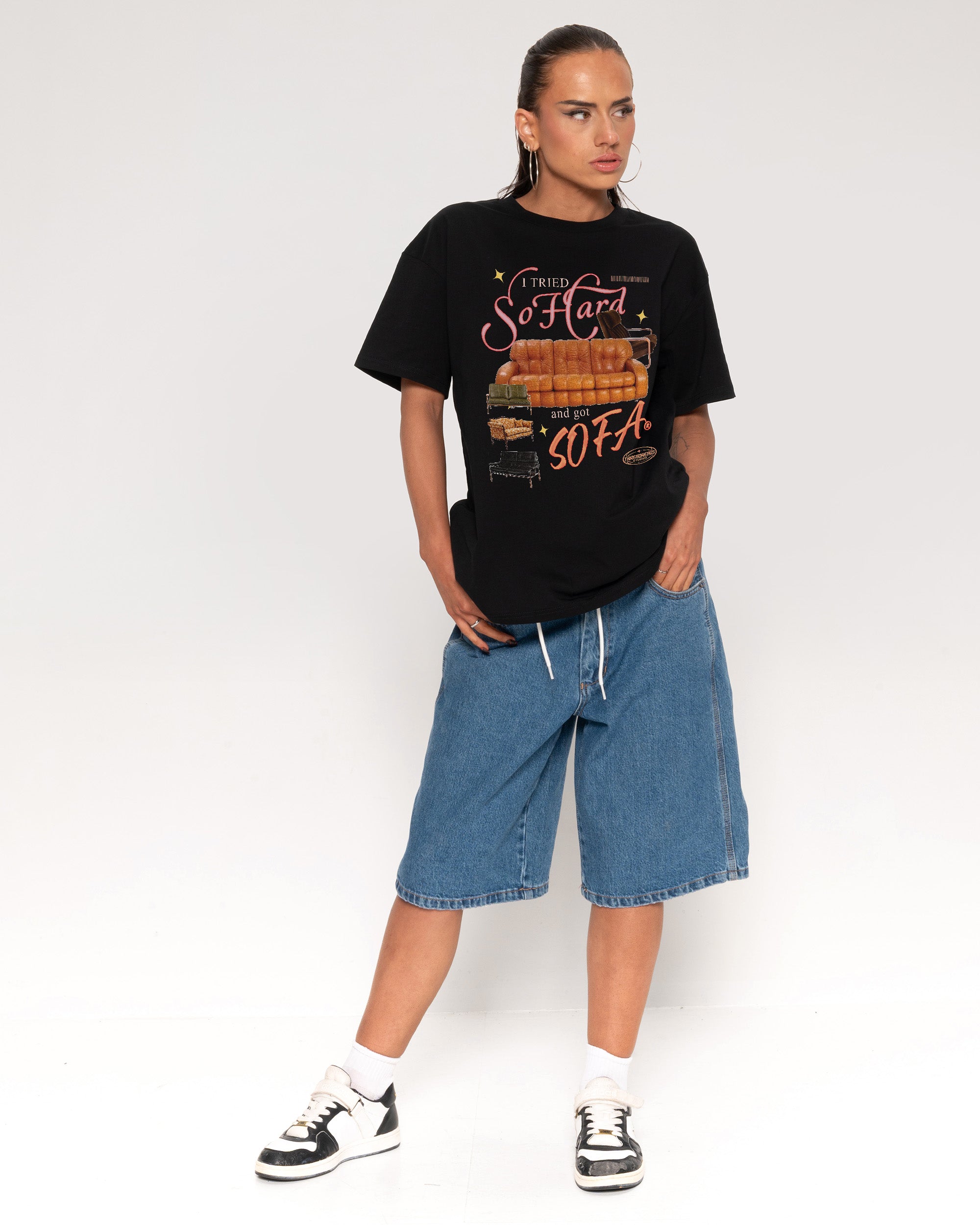 I Tried So Hard and Got Sofa Black T-Shirt