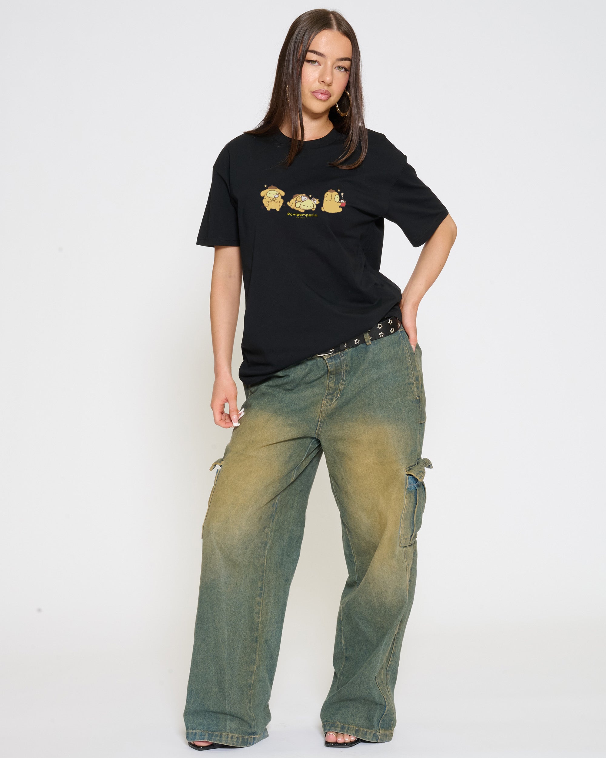 Pompompurin Nap T-Shirt Official Hello Kitty and Friends collab Threadheads