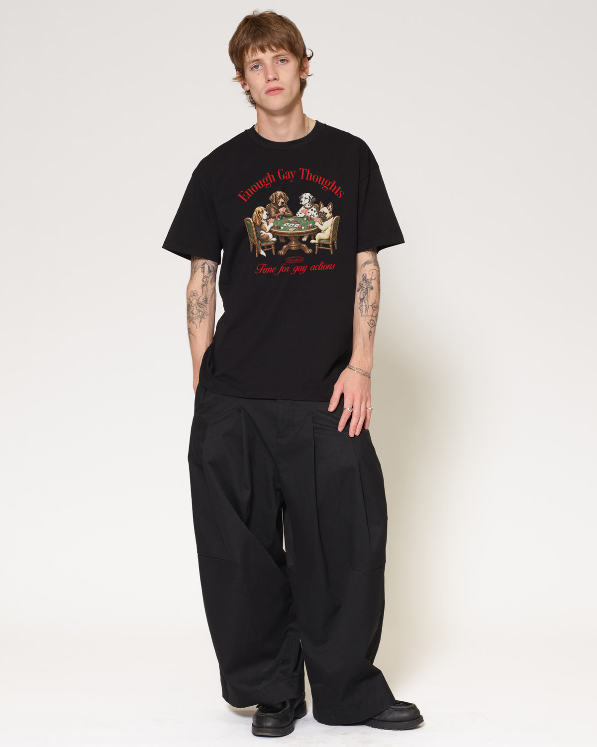 Enough Gay Thoughts Black T-Shirt