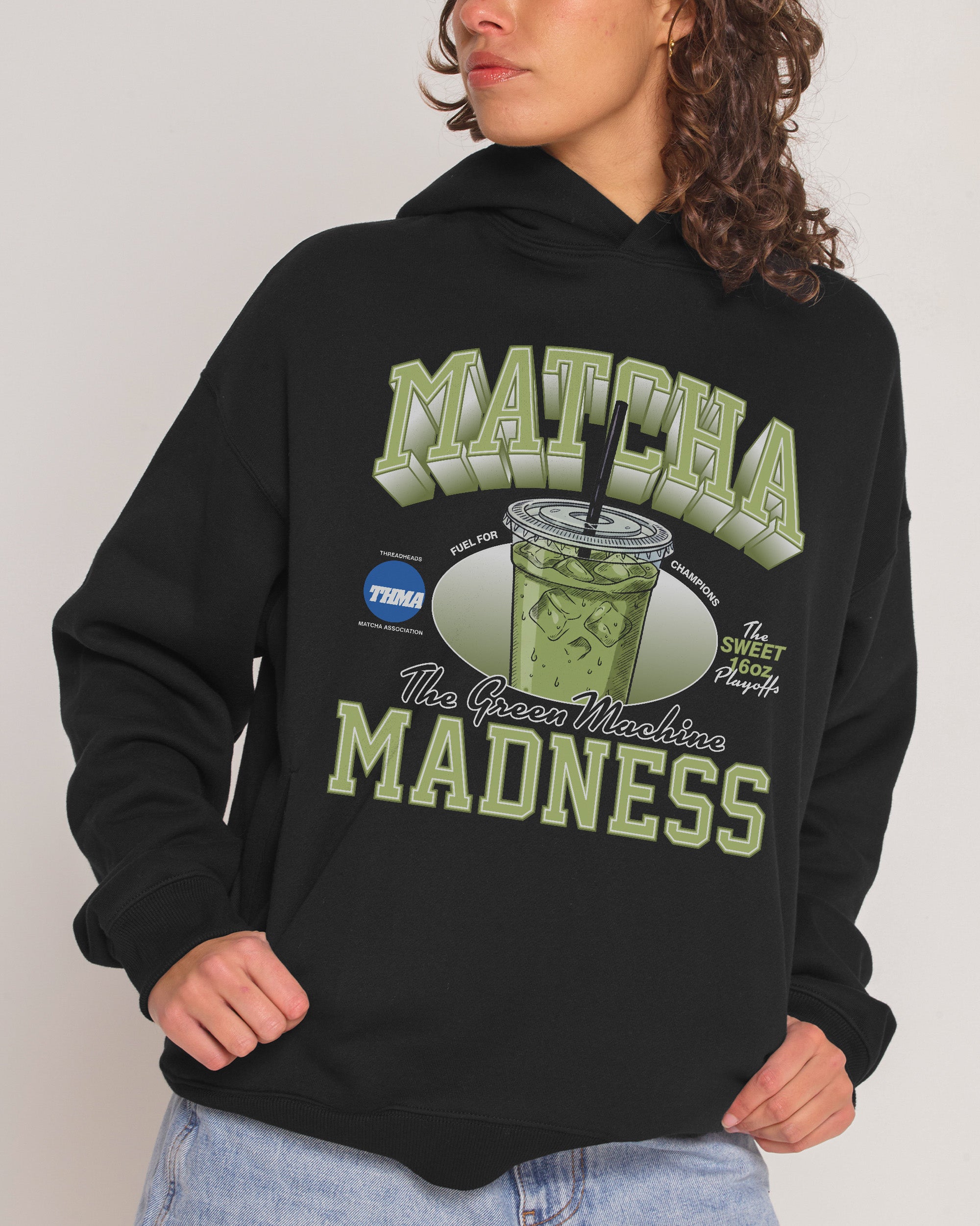 Matcha Madness Black Hoodie