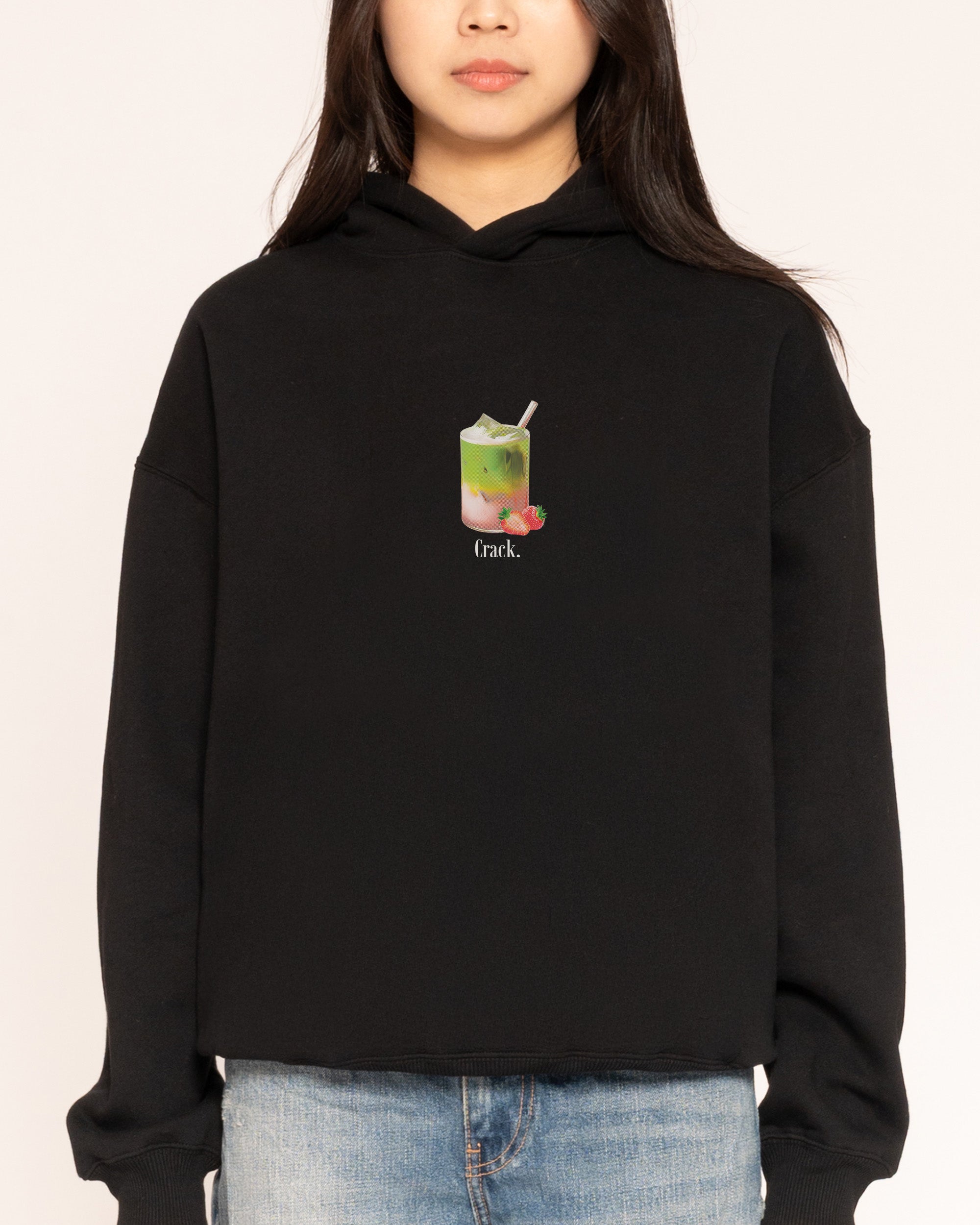 Matcha Crack Black Hoodie