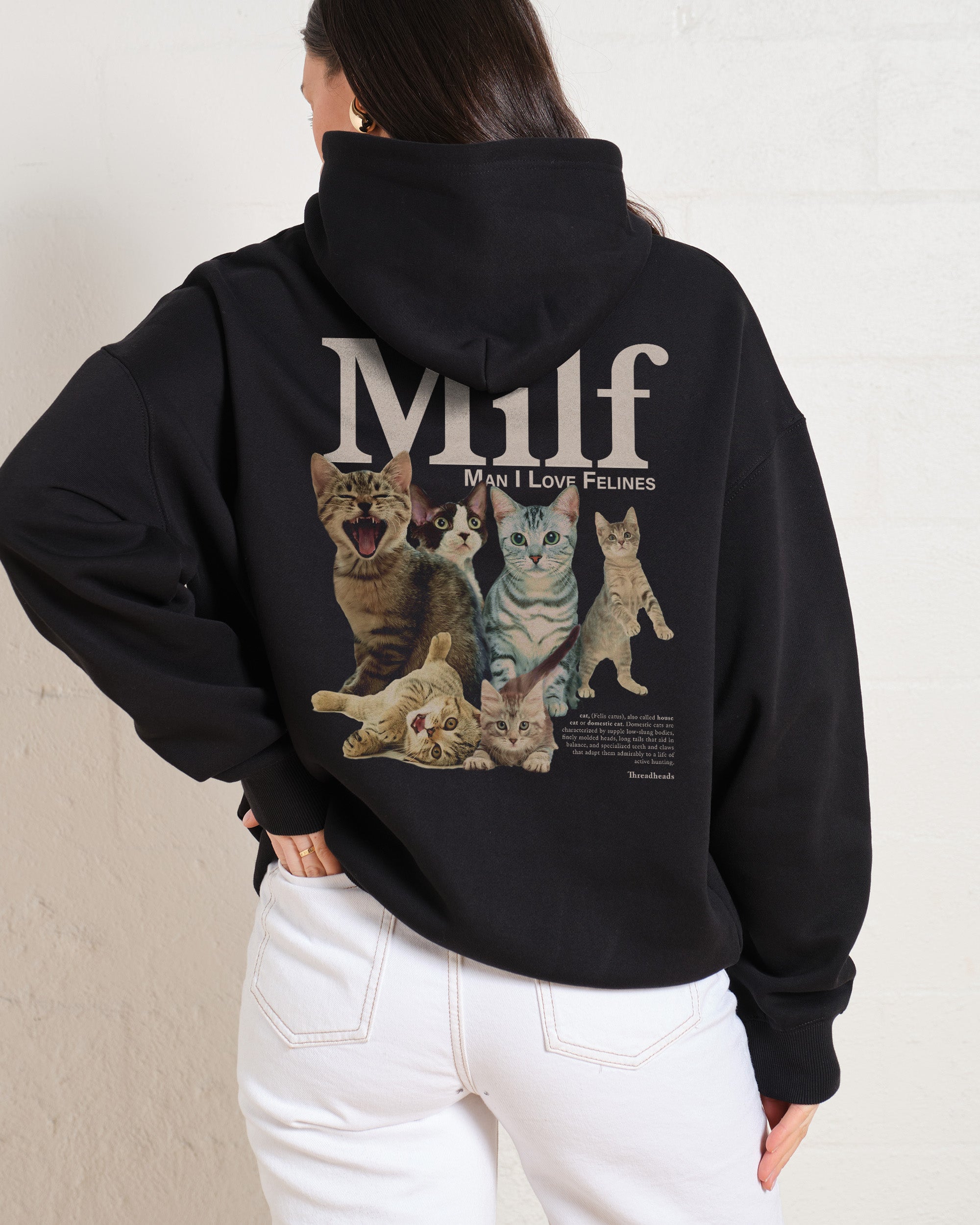 Man I Love Felines Front and Back Hoodie Australia Online