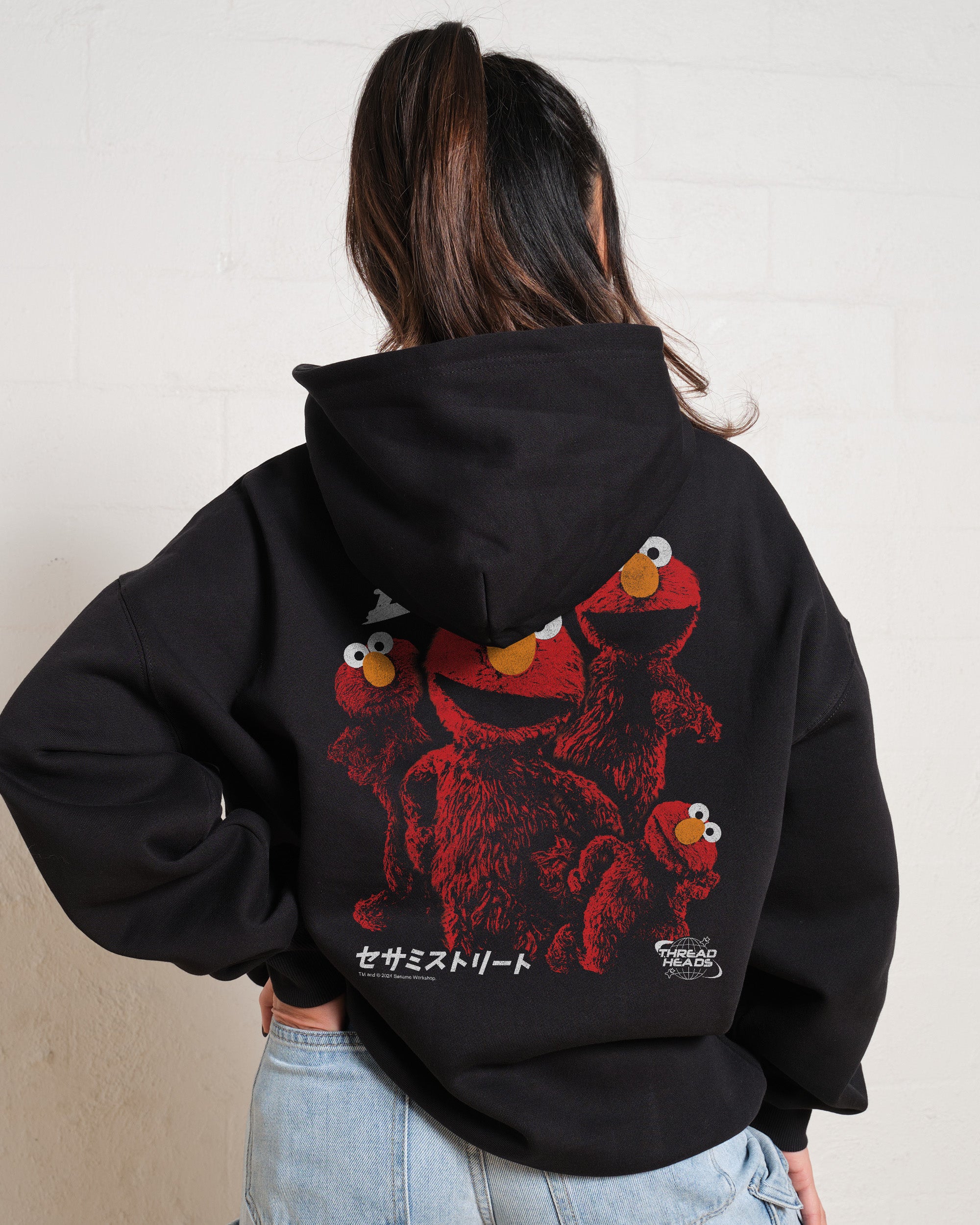 Tokyo Elmo Front and Back Hoodie Australia Online Threadheads