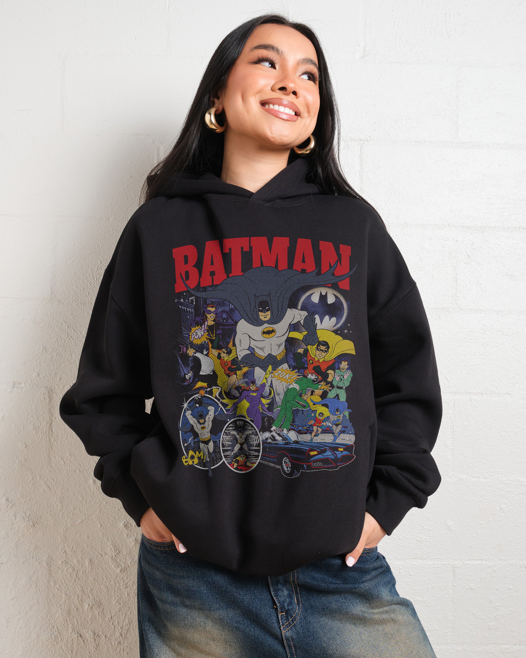 Batman Animated Vintage Hoodie Official DC Merch Canada