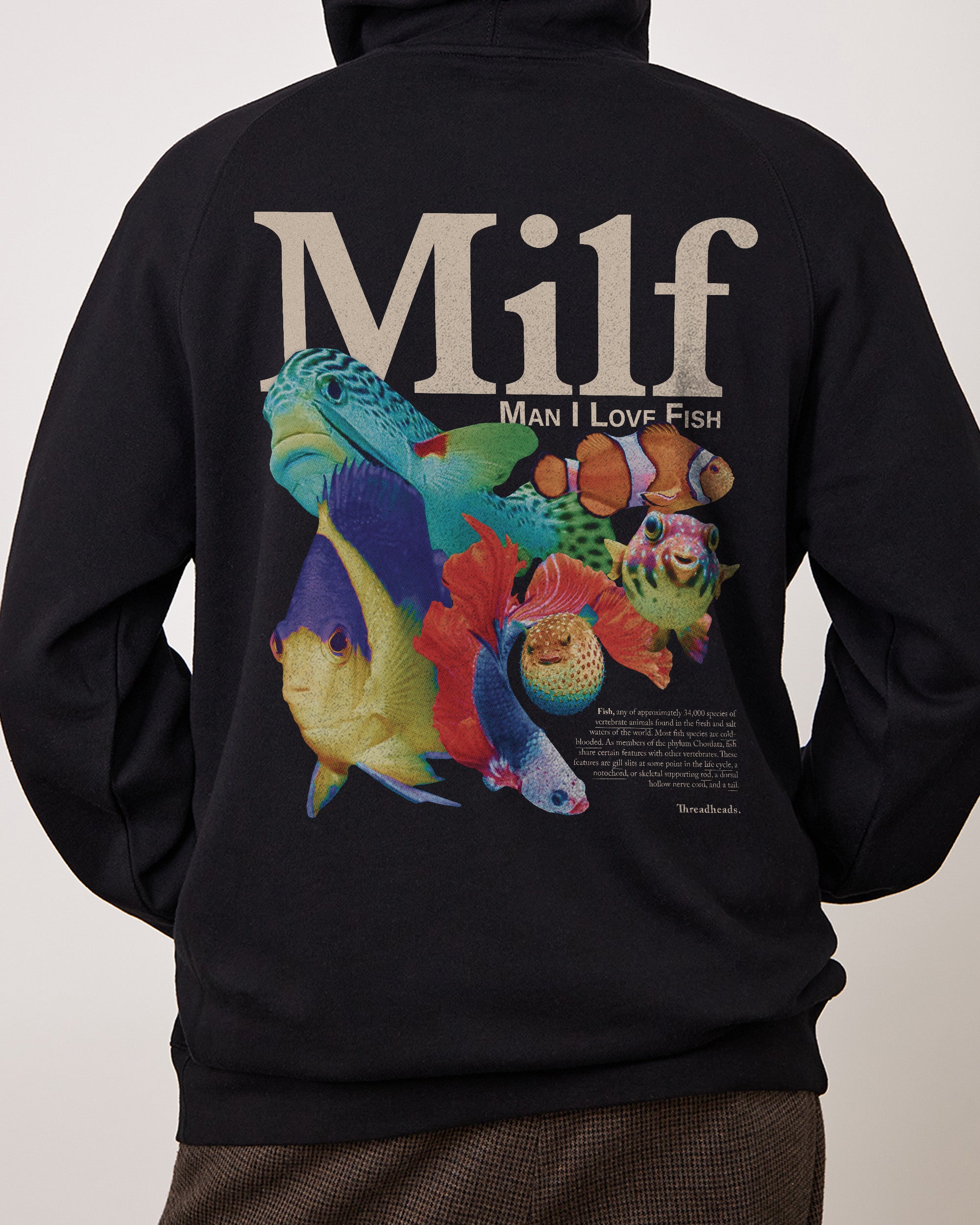 Man I Love Fish Front and Back Hoodie