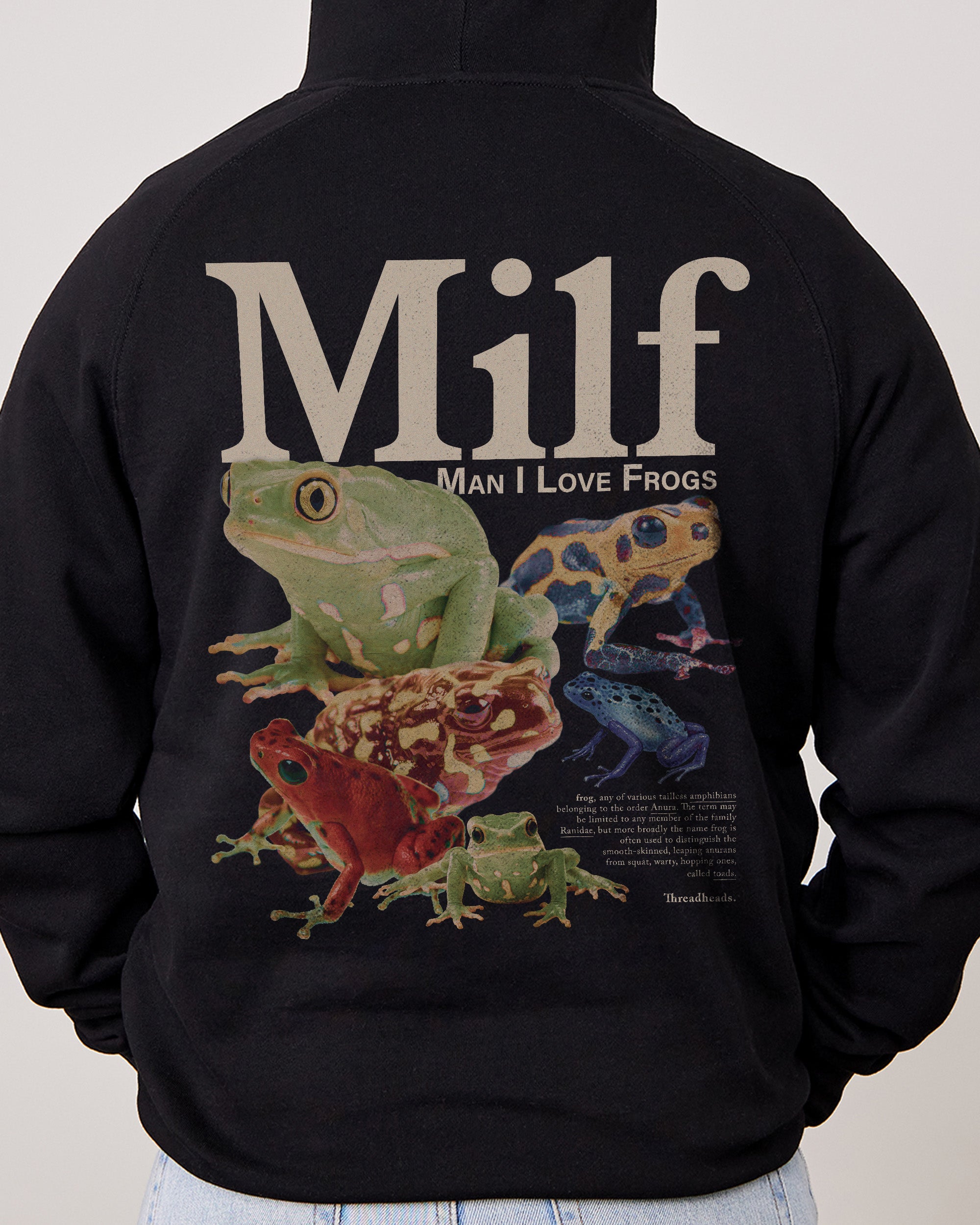 Man I Love Frogs Front and Back Hoodie