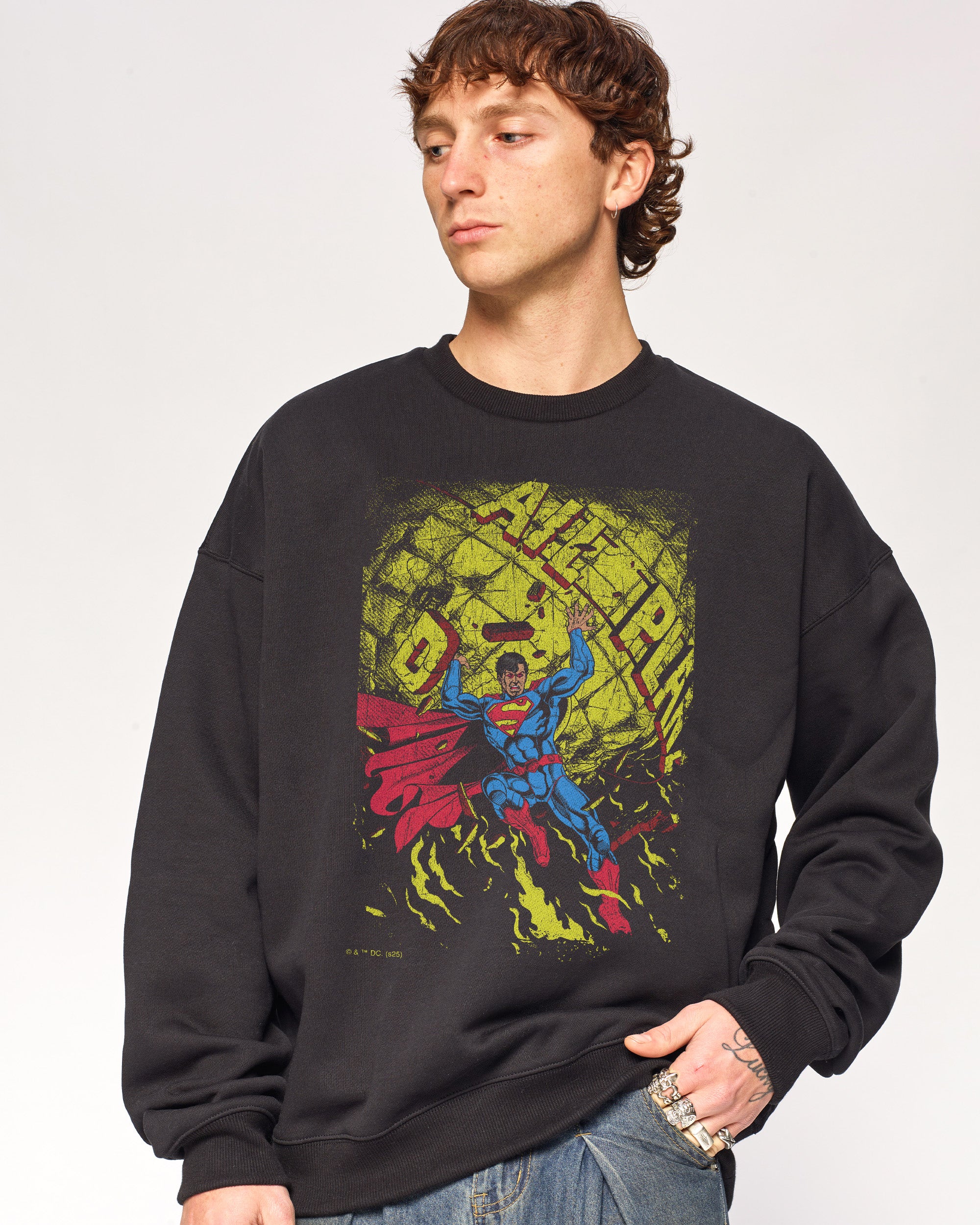 Superman Fire Sweatshirt Threadheads Australia Online