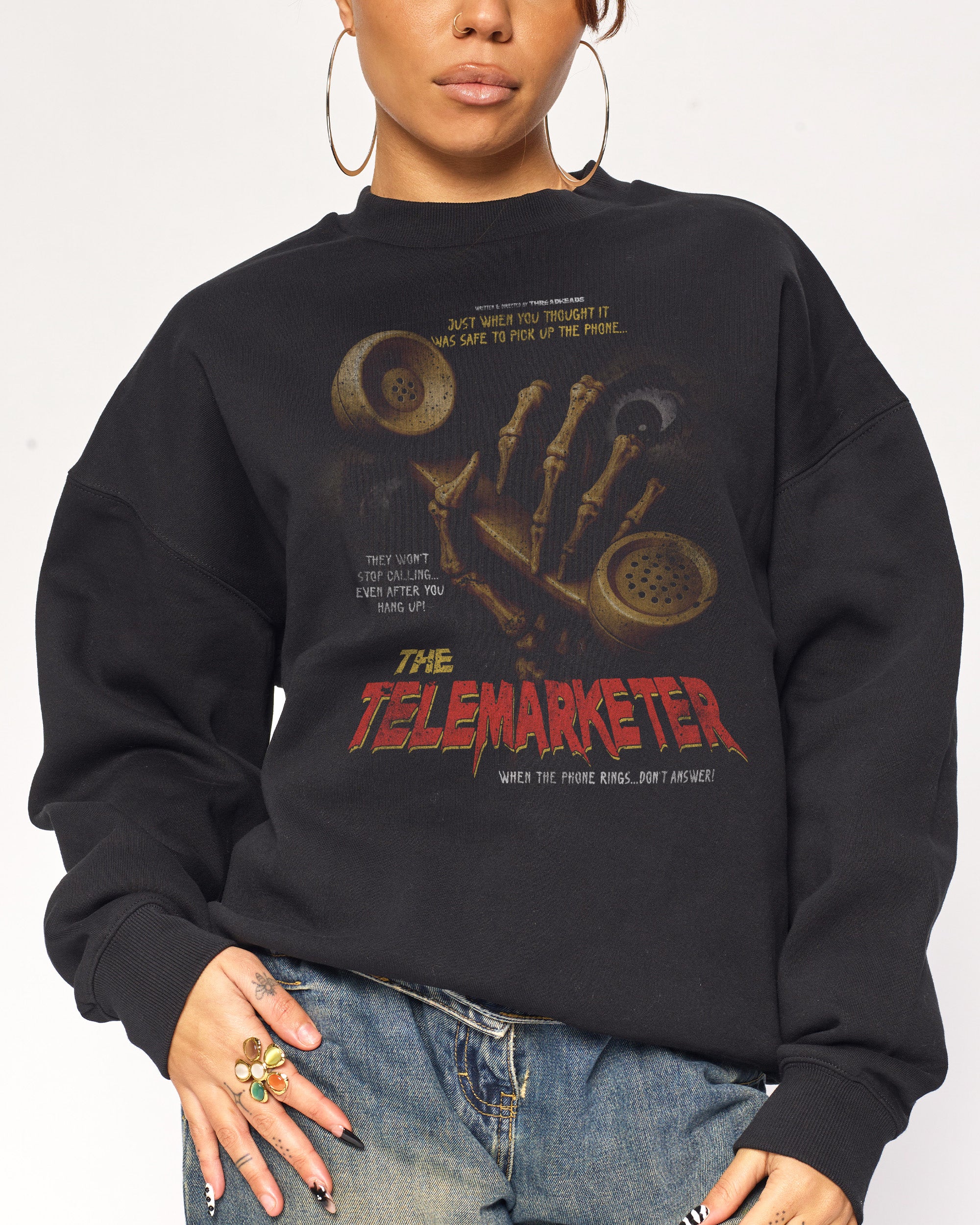 The Telemarketer Black Sweatshirt