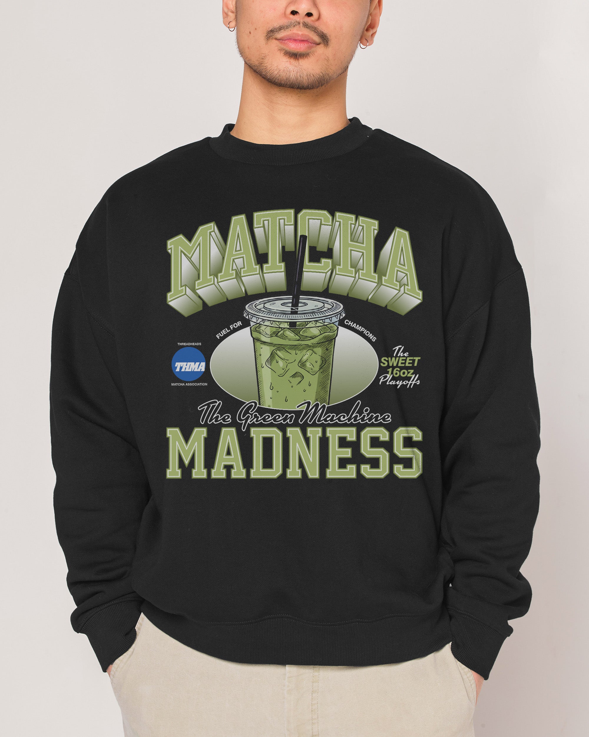 Matcha Madness Black Sweatshirt