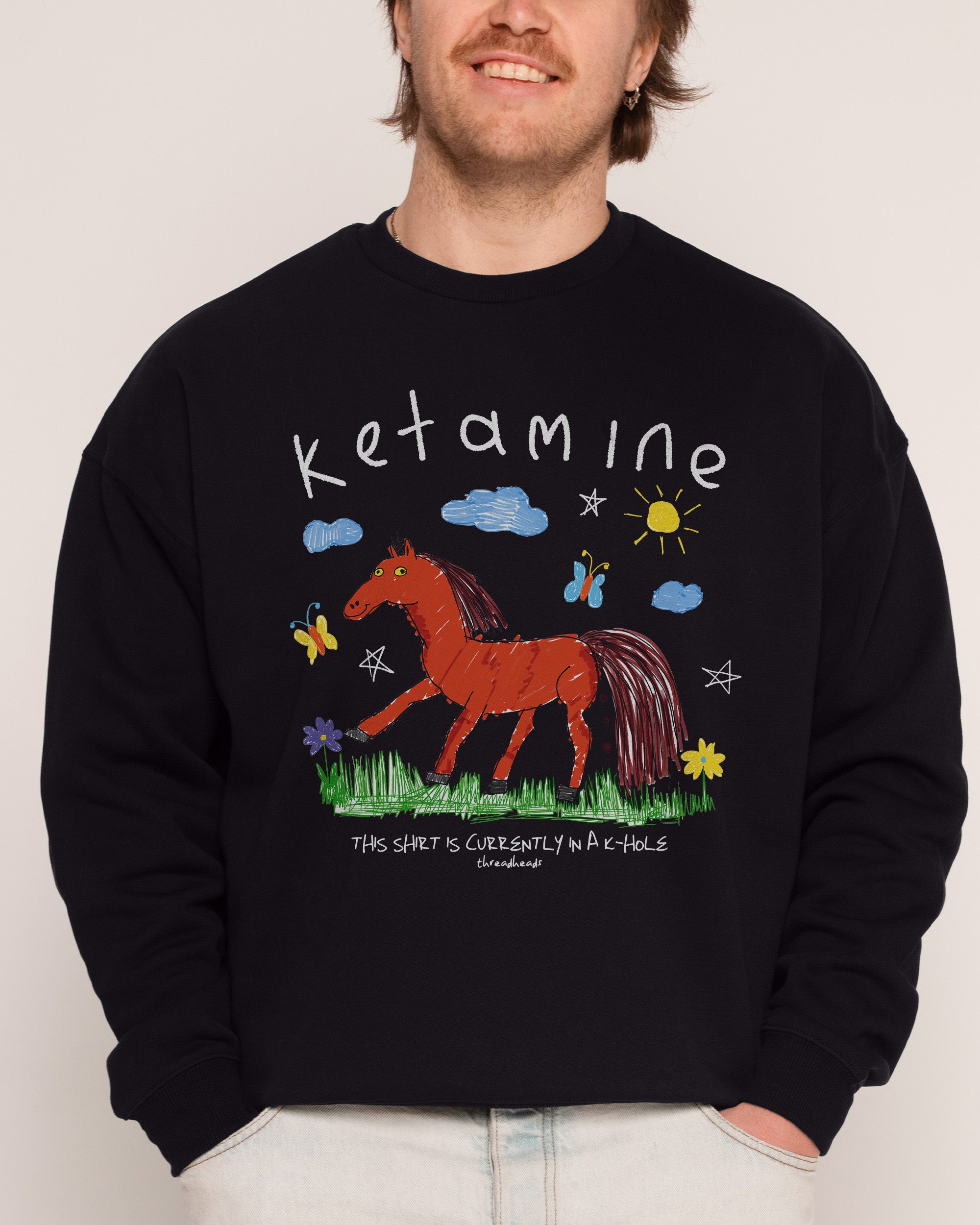 トップス TELMA Embroidered Sweatshirt Ketamine Sweatshirt | Funny Graphic Sweatshirt USA
