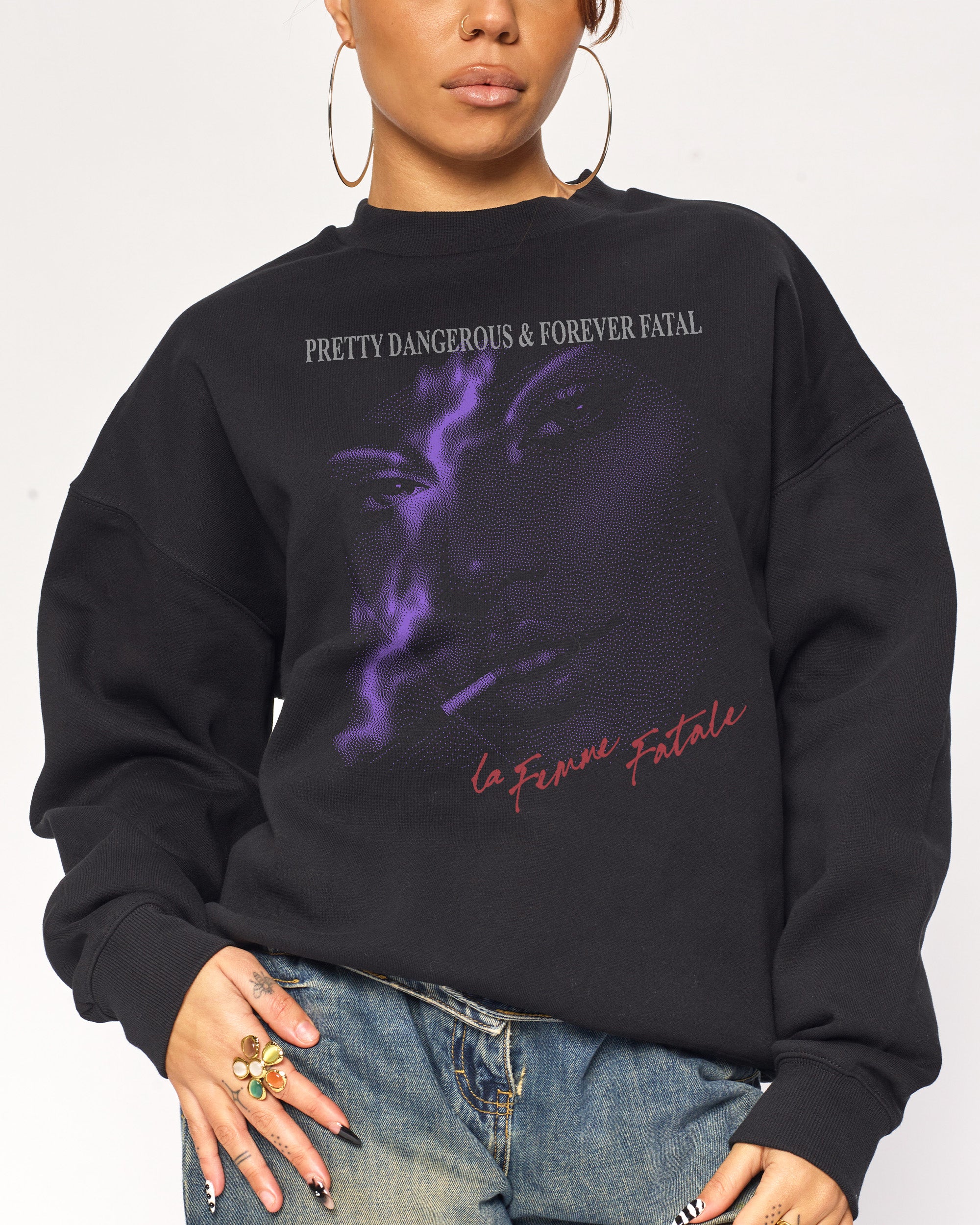 La Femme Fatale Black Sweatshirt