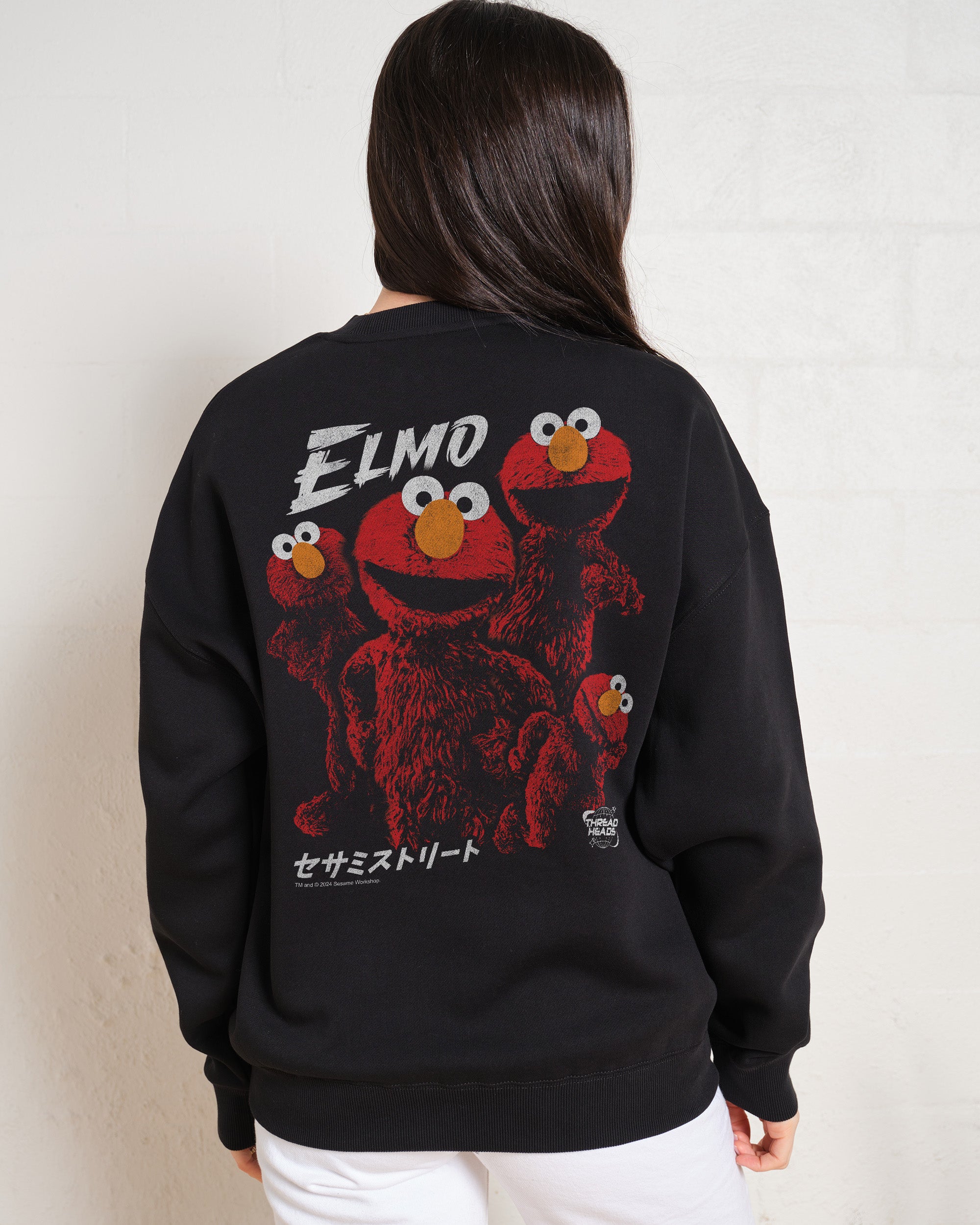 Tokyo Elmo Front and Back Sweatshirt Australia Online Threadheads