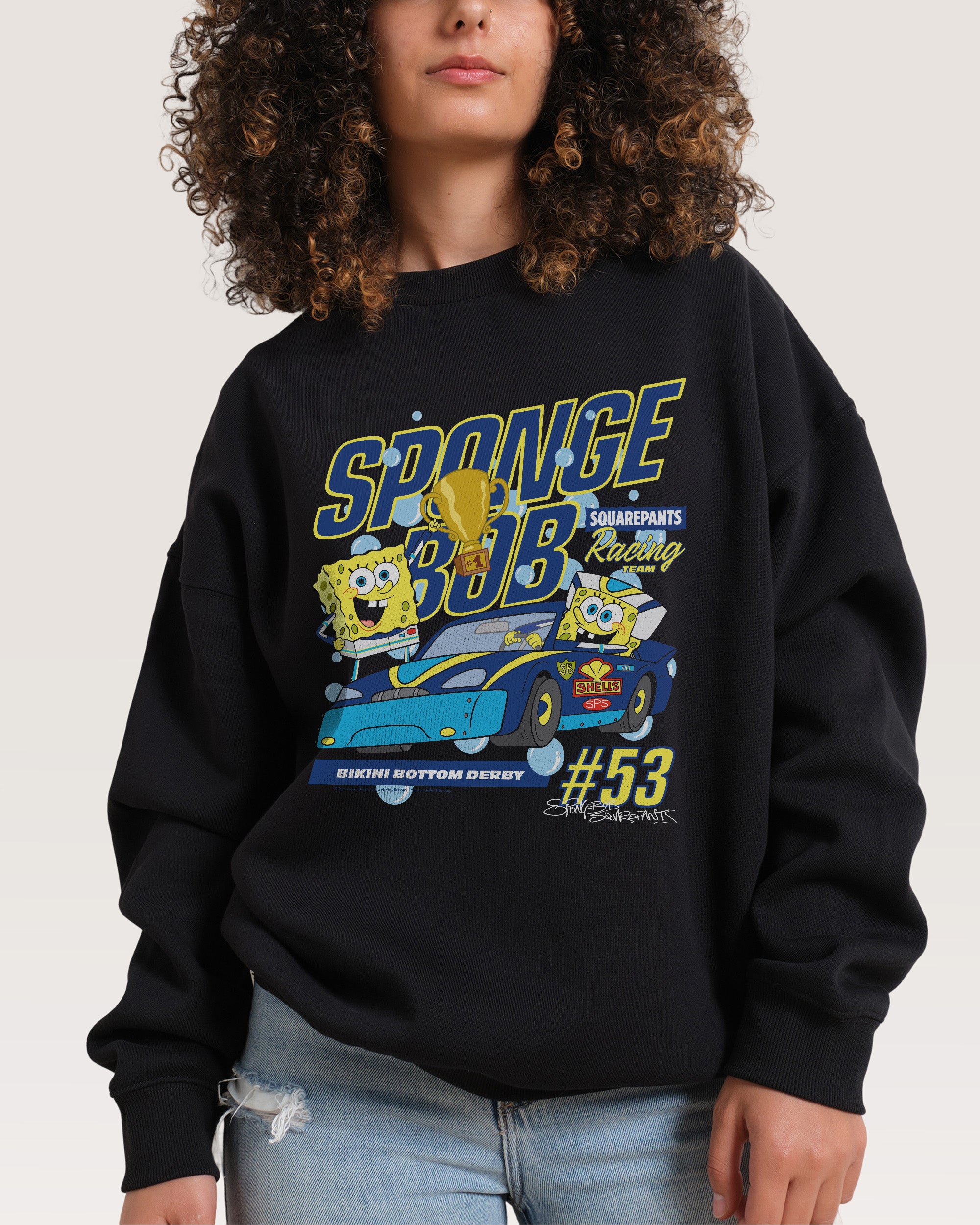 Spongebob Racing Black Sweatshirt
