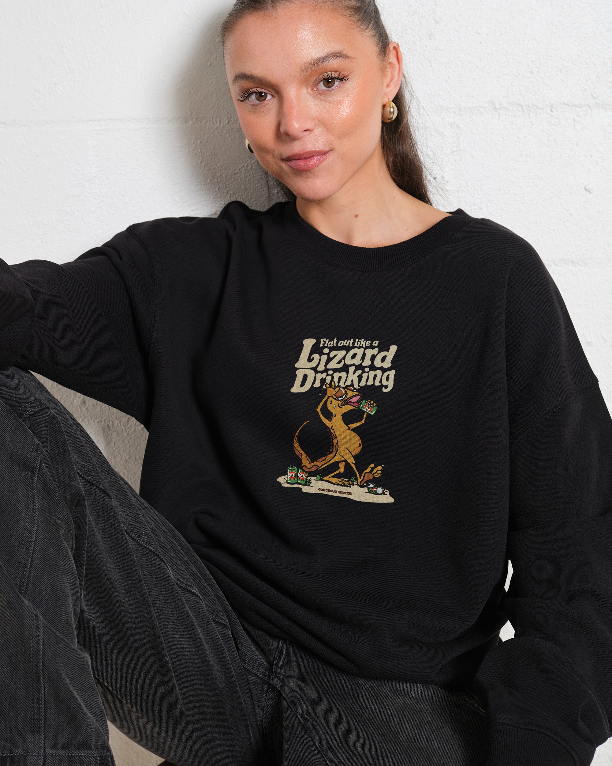 Flat Out Like a Lizard Drinking Sweatshirt Australia Online